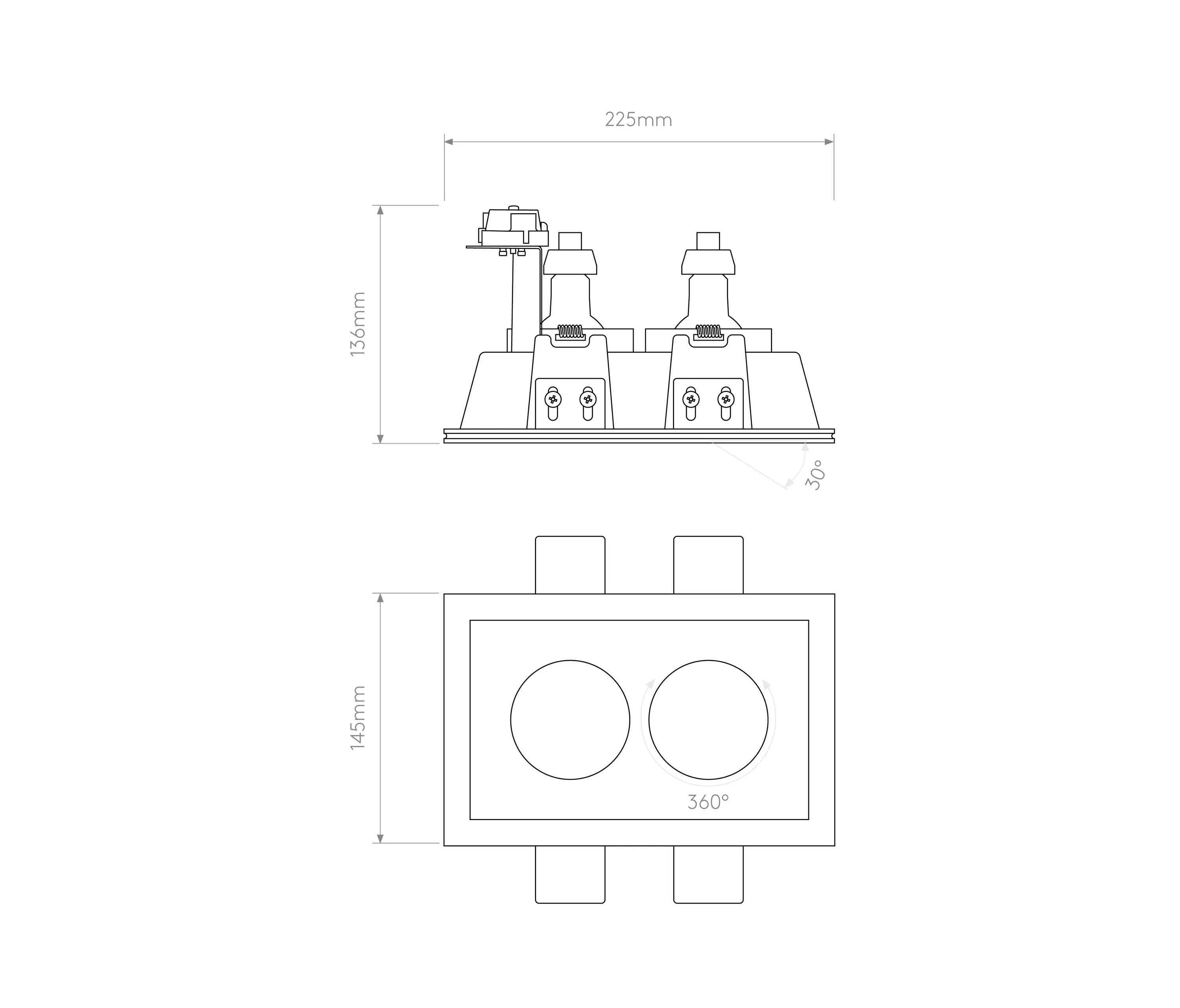 Astro Lighting - Blanco Twin Adjustable | Plaster