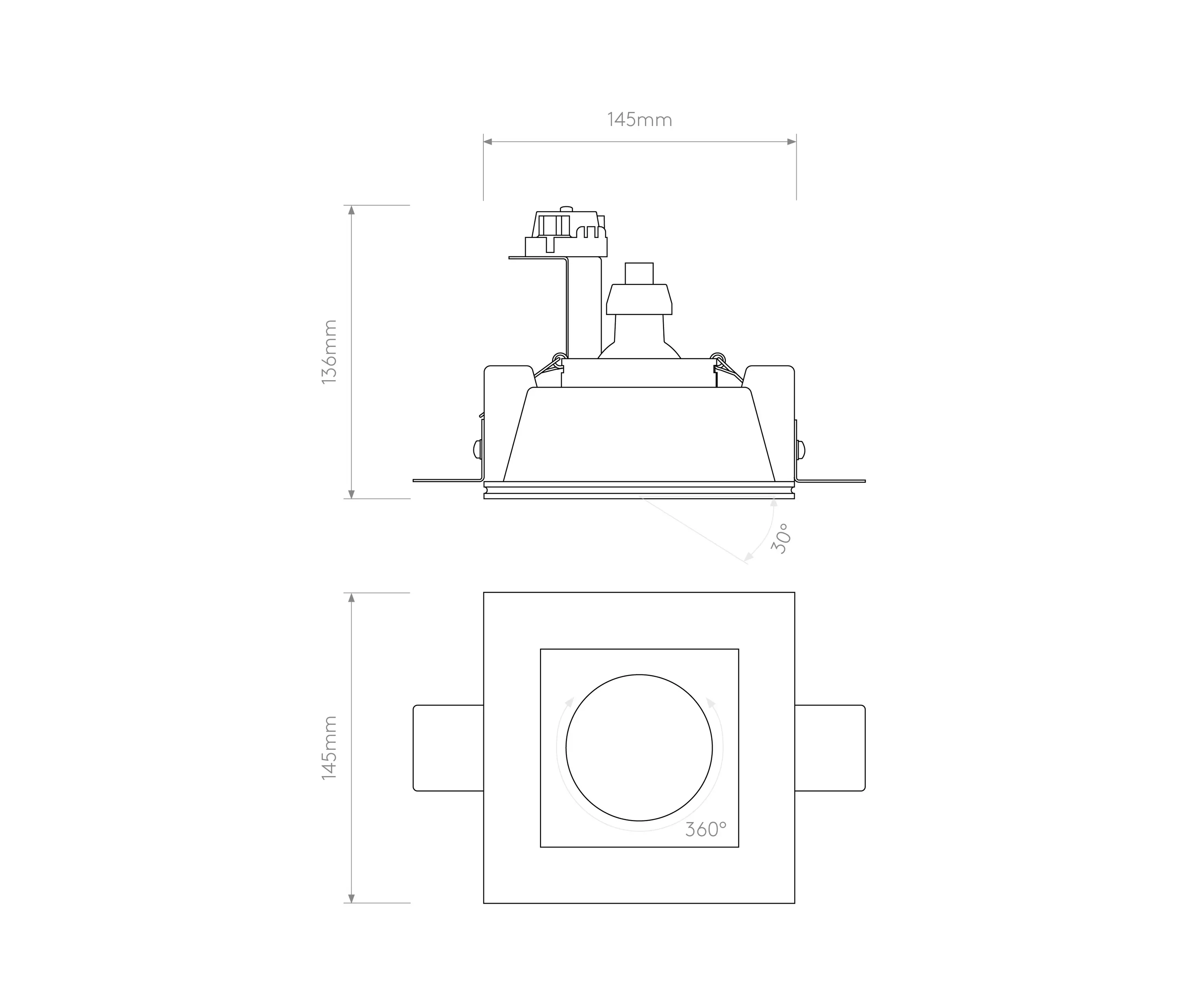 Astro Lighting - Blanco Square Adjustable | Plaster