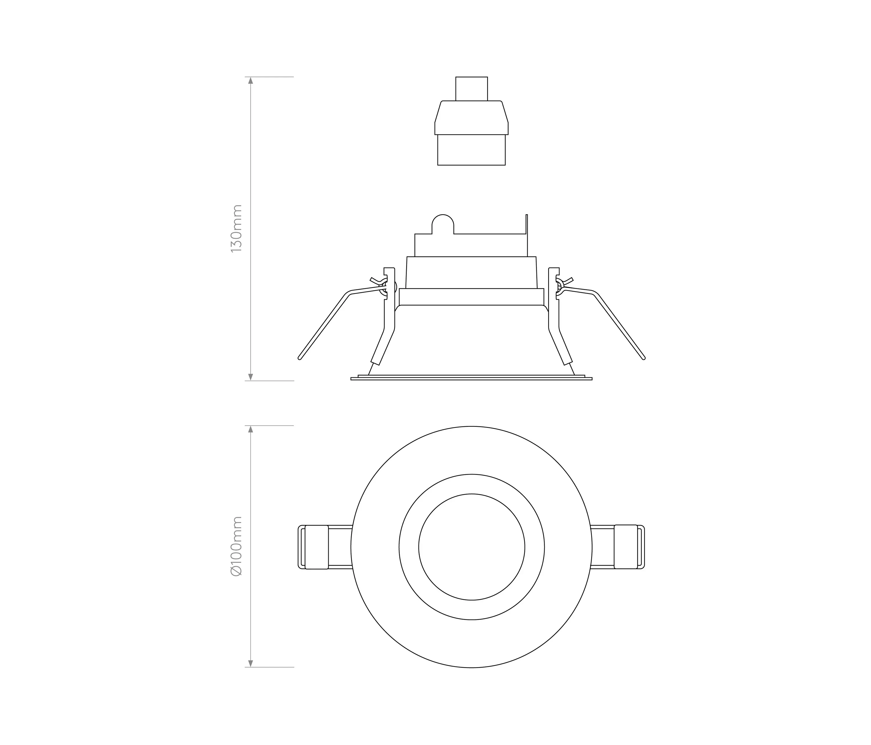 Astro Lighting - Minima Slimline Round Fixed Fire-Rated IP65 | Matt White