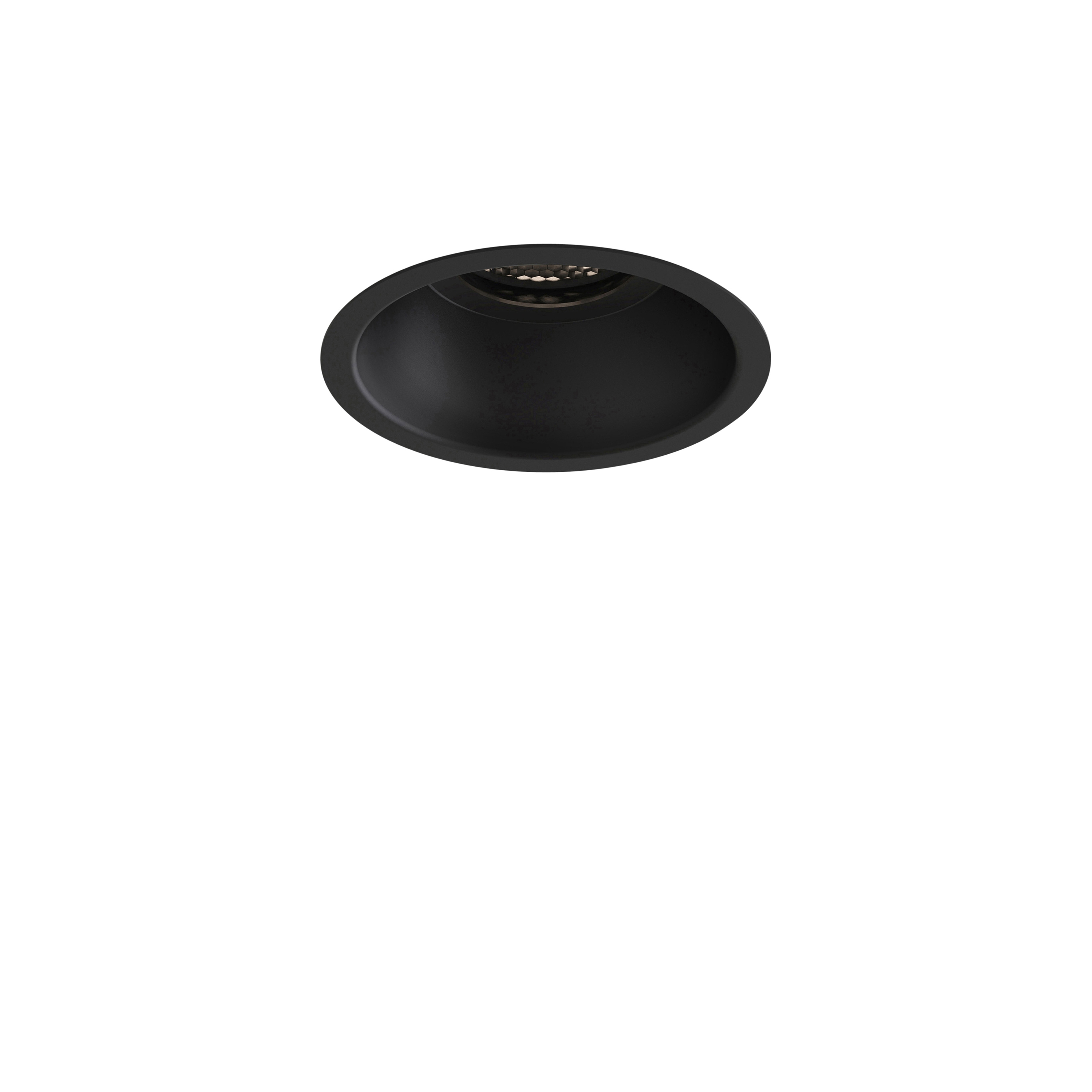 Minima Slimline Round Fixed Fire-Rated IP65 | Matt Black