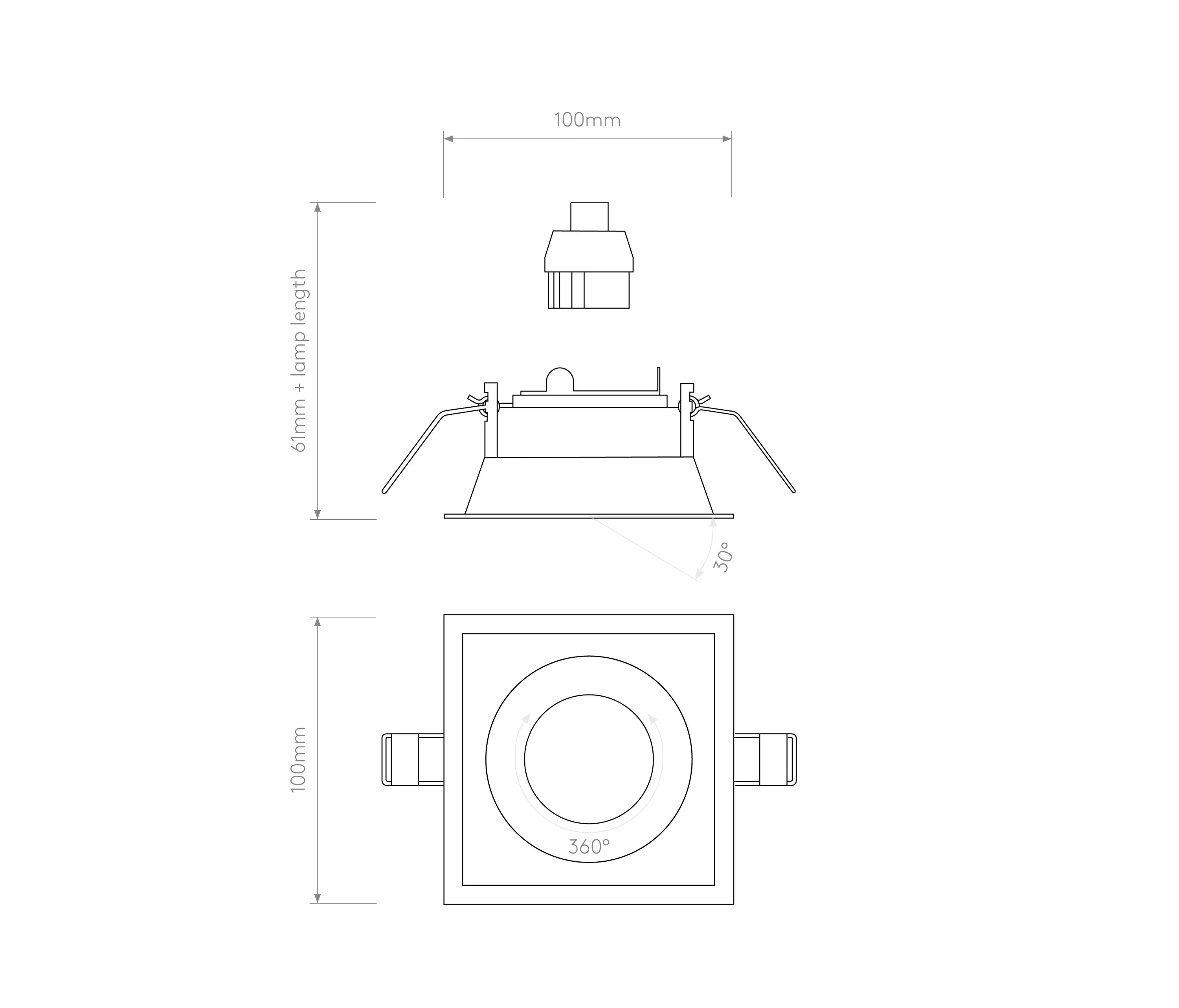 Astro Lighting - Minima Slimline Square Adjustable Fire-Rated | Matt White