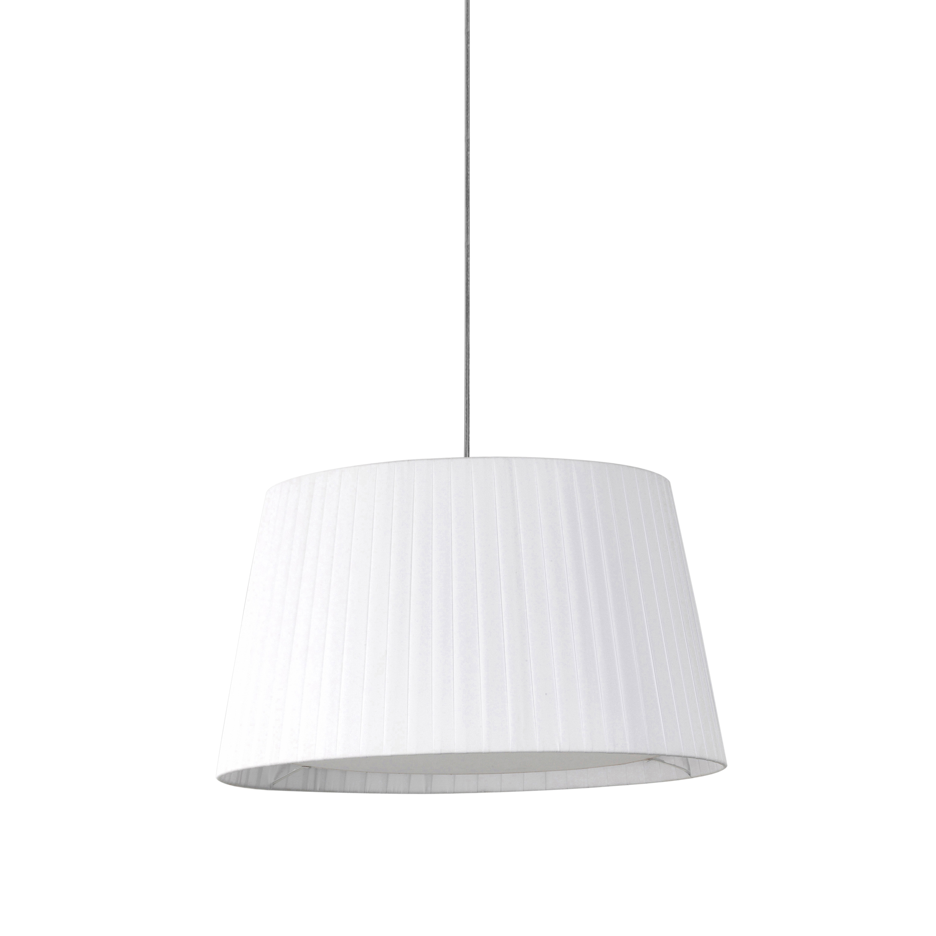 Tapered Round 400 Pleated | White