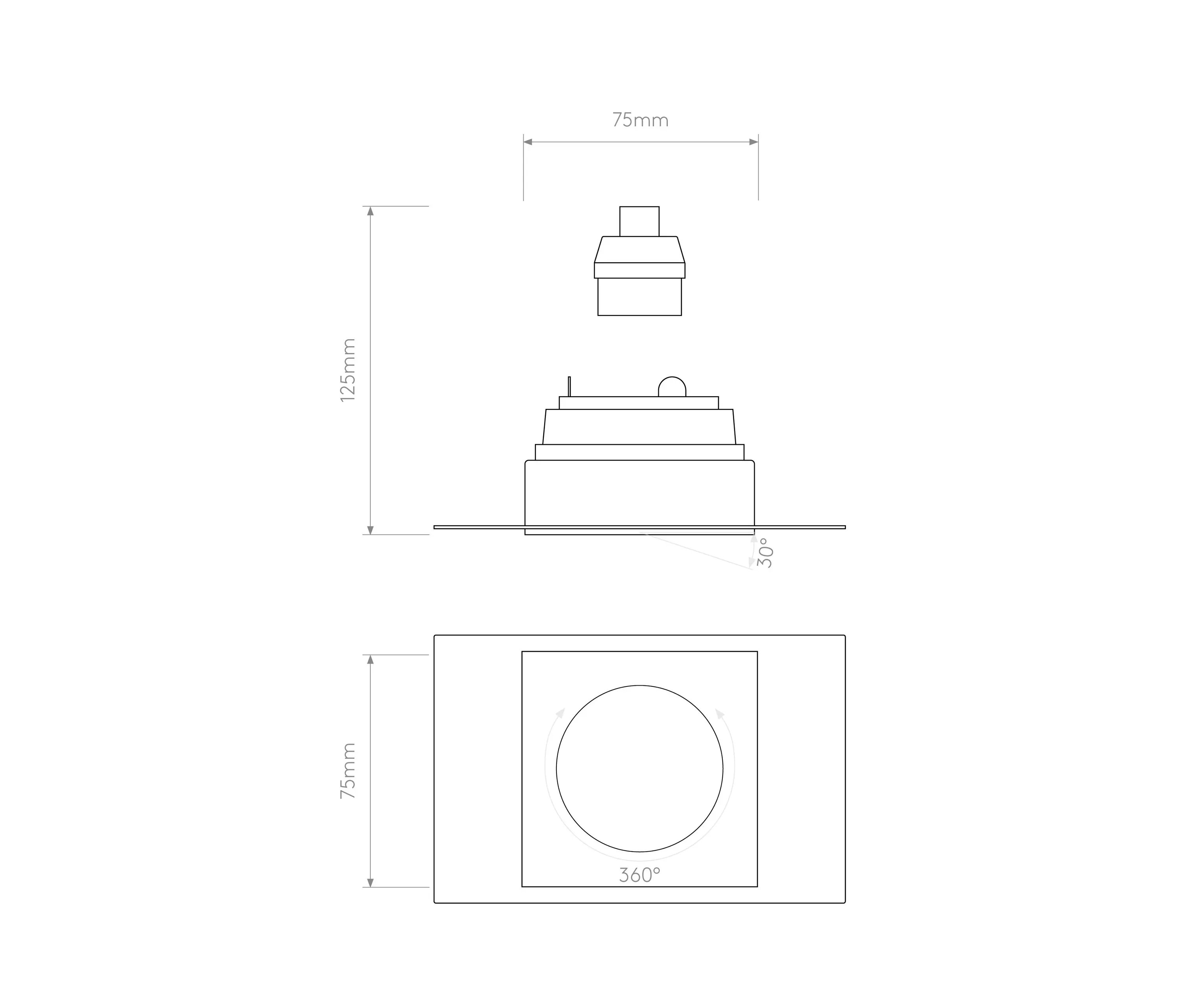 Astro Lighting - Trimless Square Adjustable | Matt White