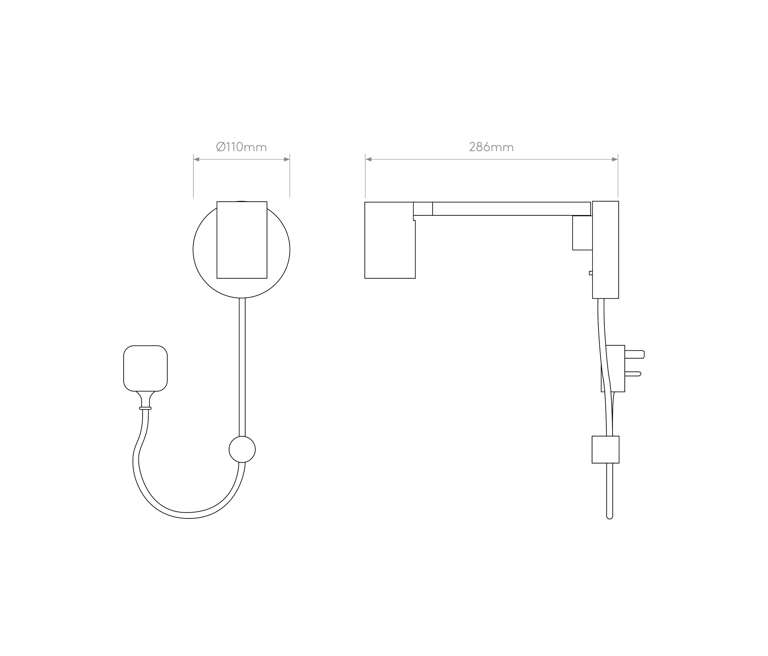 Astro Lighting - Ascoli Swing Plug In | Matt Black