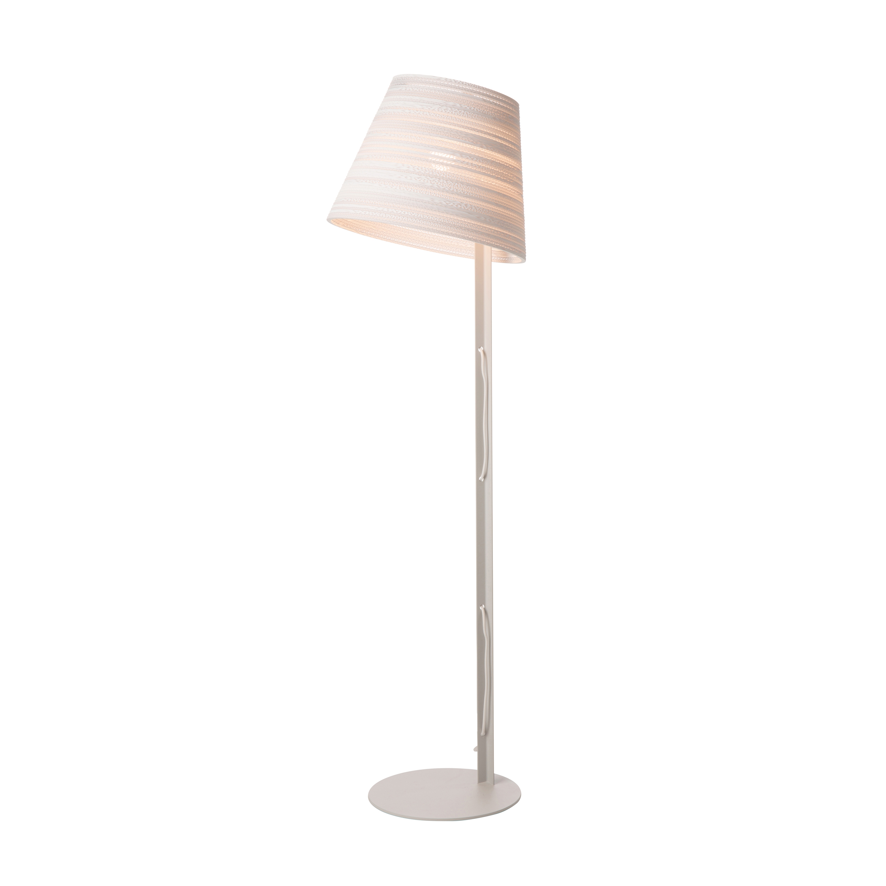 Display product Tilt White floor lamp from manufacturer Graypants