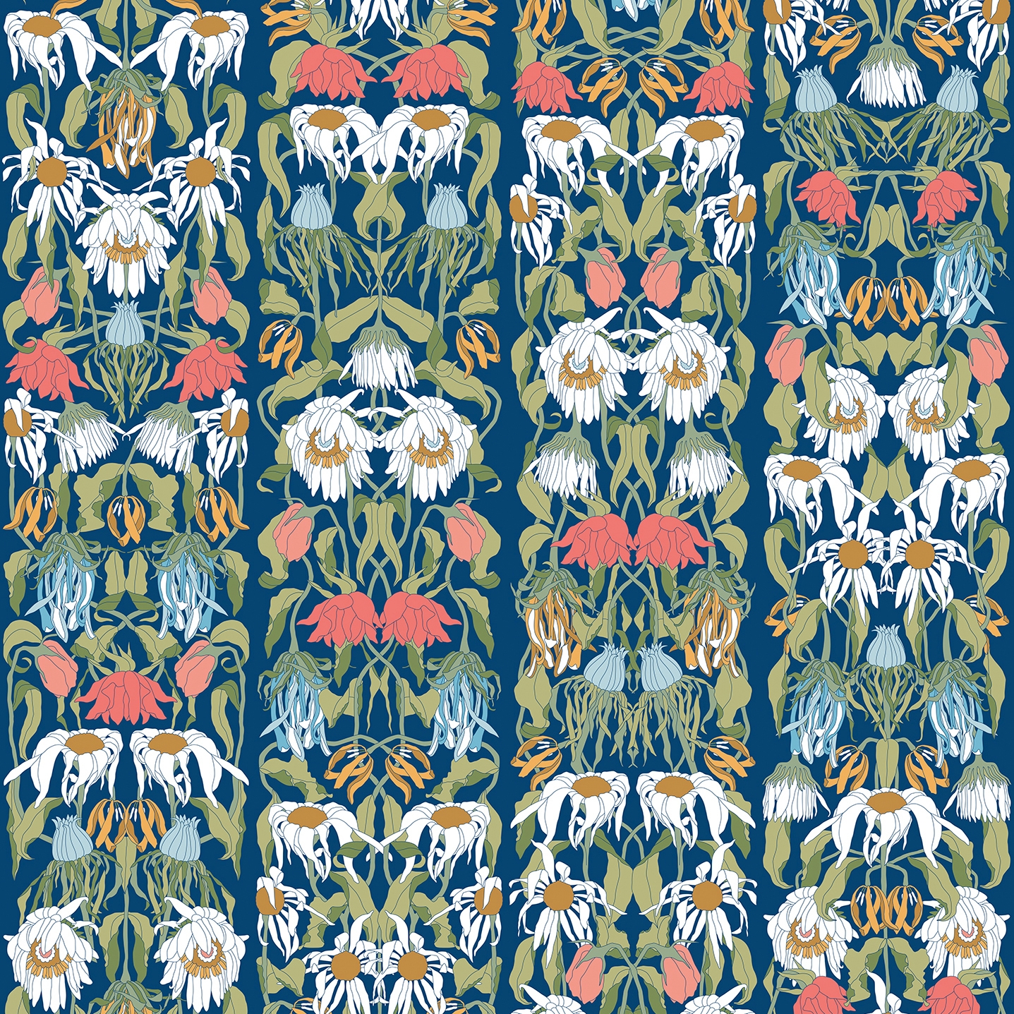 Archives Wallpaper ARC-07 Withered Flowers Color