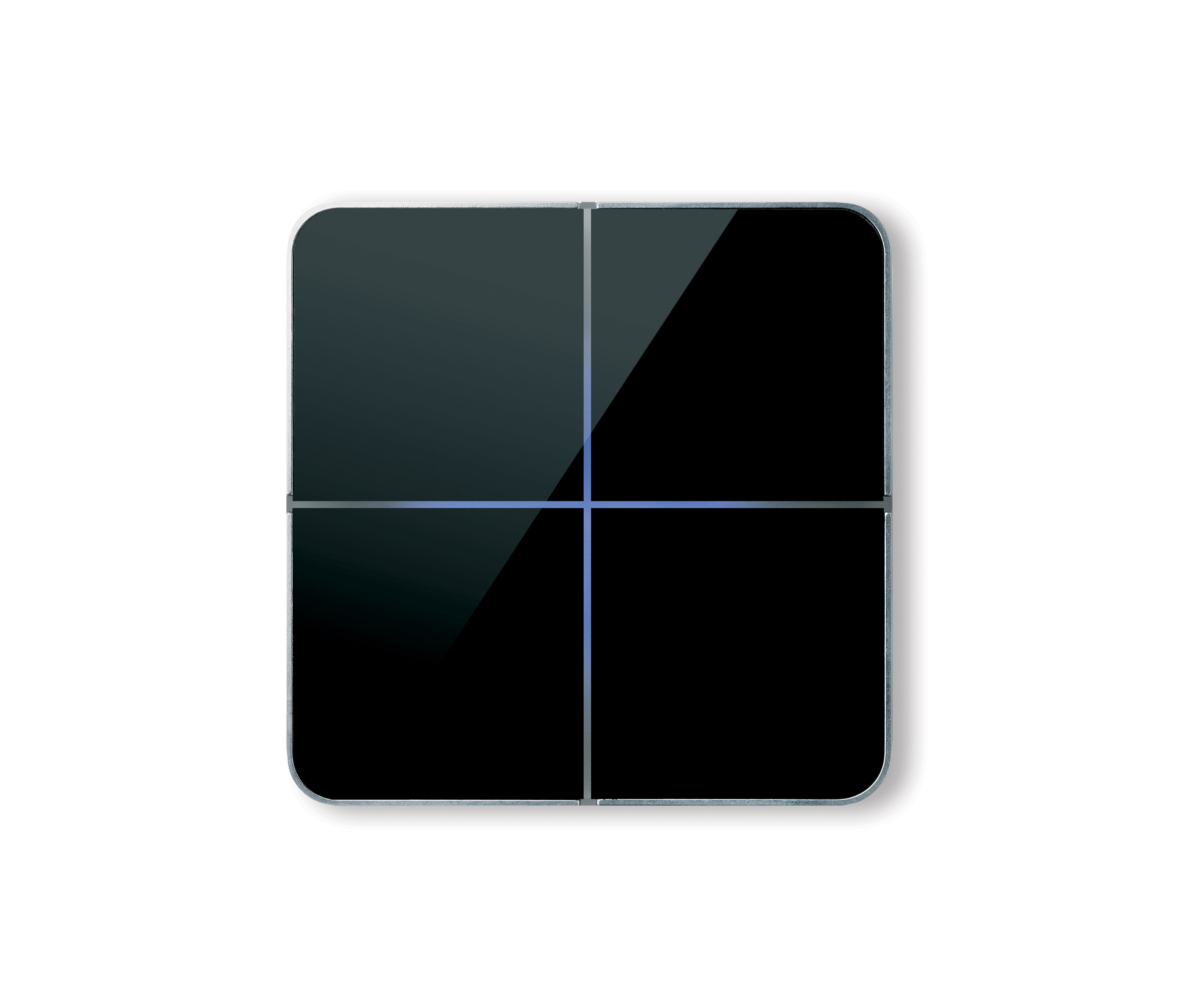 Display product Enzo switch - black glass - 4-way from manufacturer Basalte