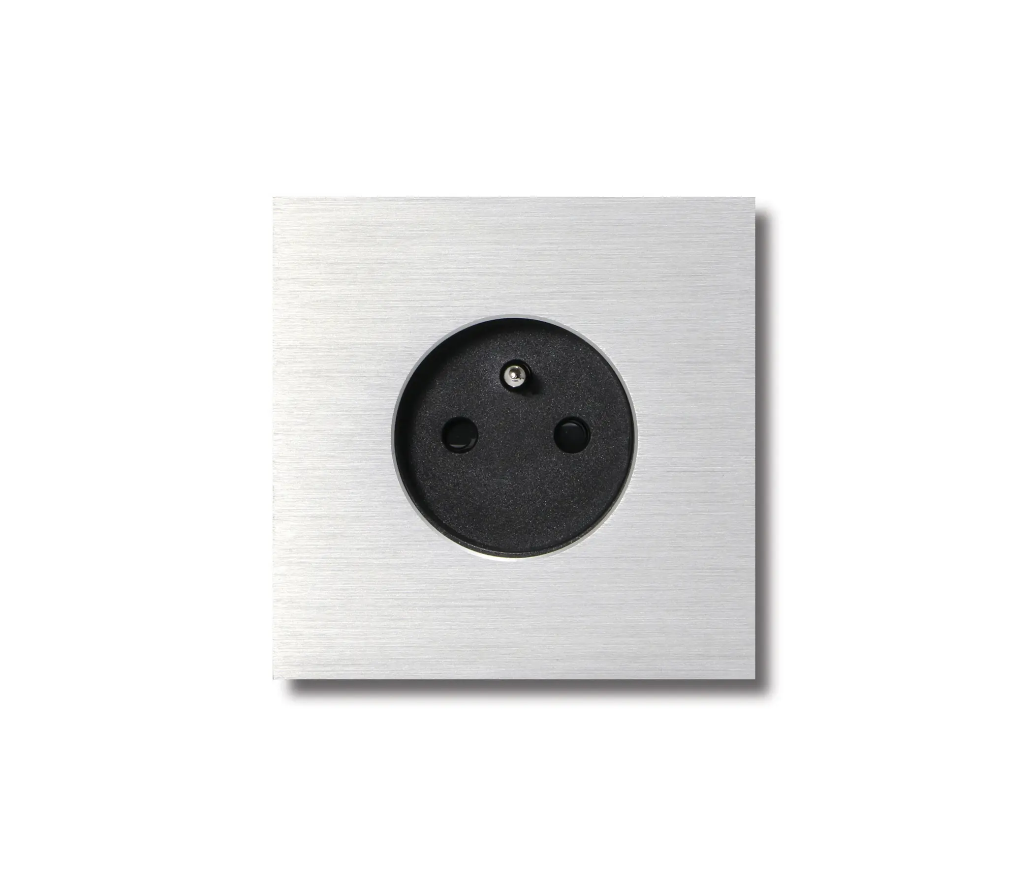 Basalte - Power-Anschluss - brushed aluminium - 1-fach