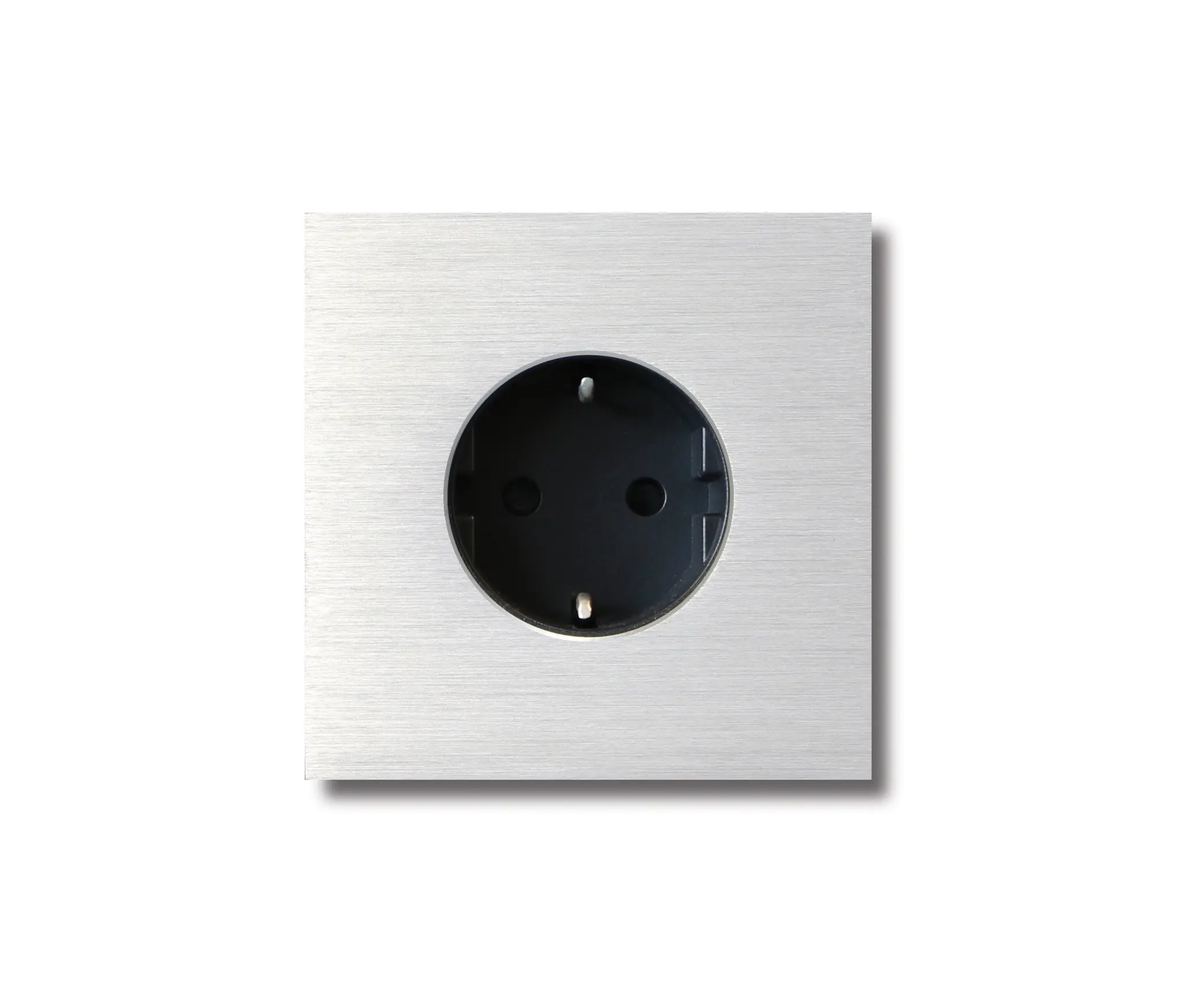 Basalte - Power-Anschluss - brushed aluminium - 1-fach