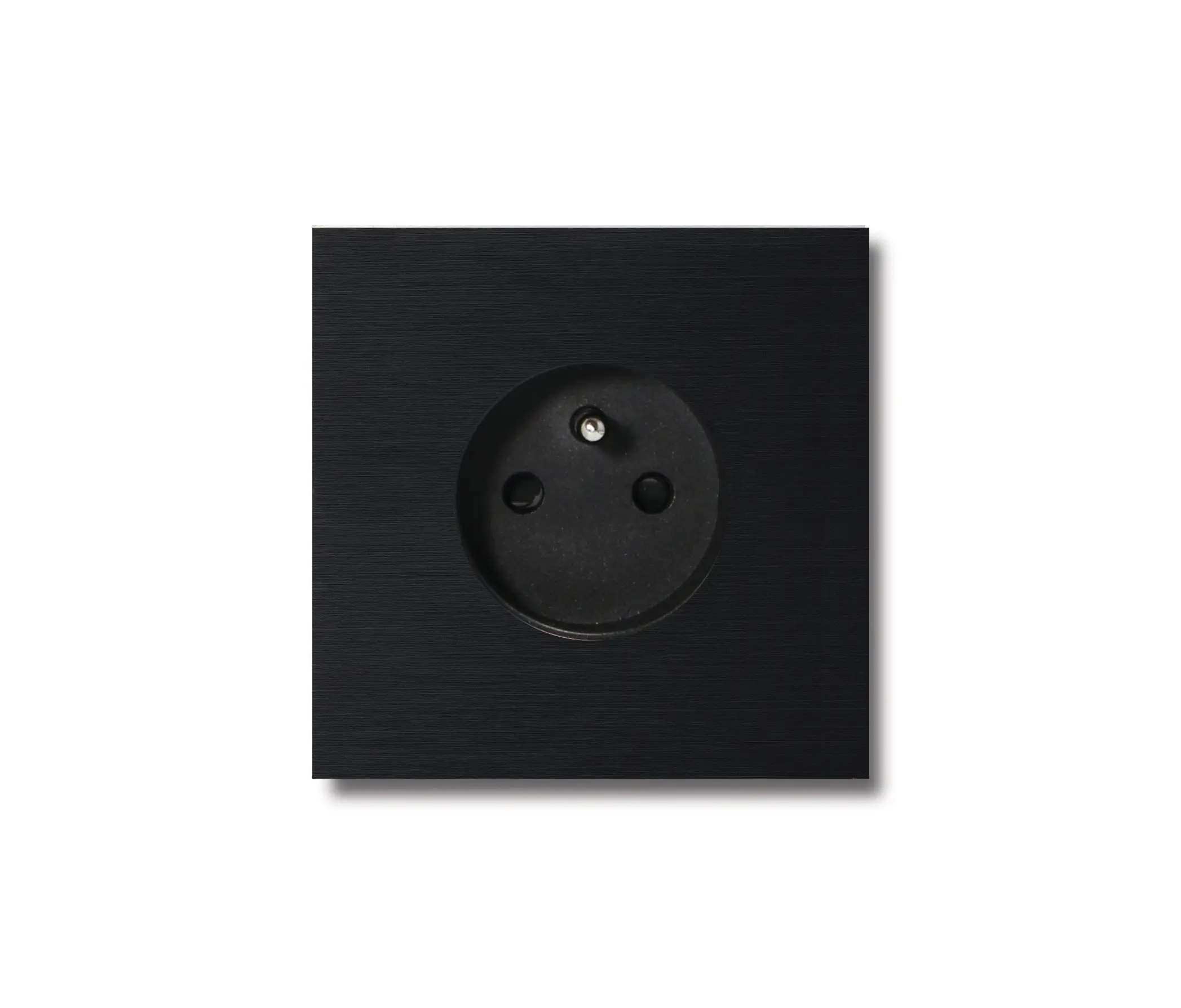 Basalte - Power outlet - brushed black - 1-gang