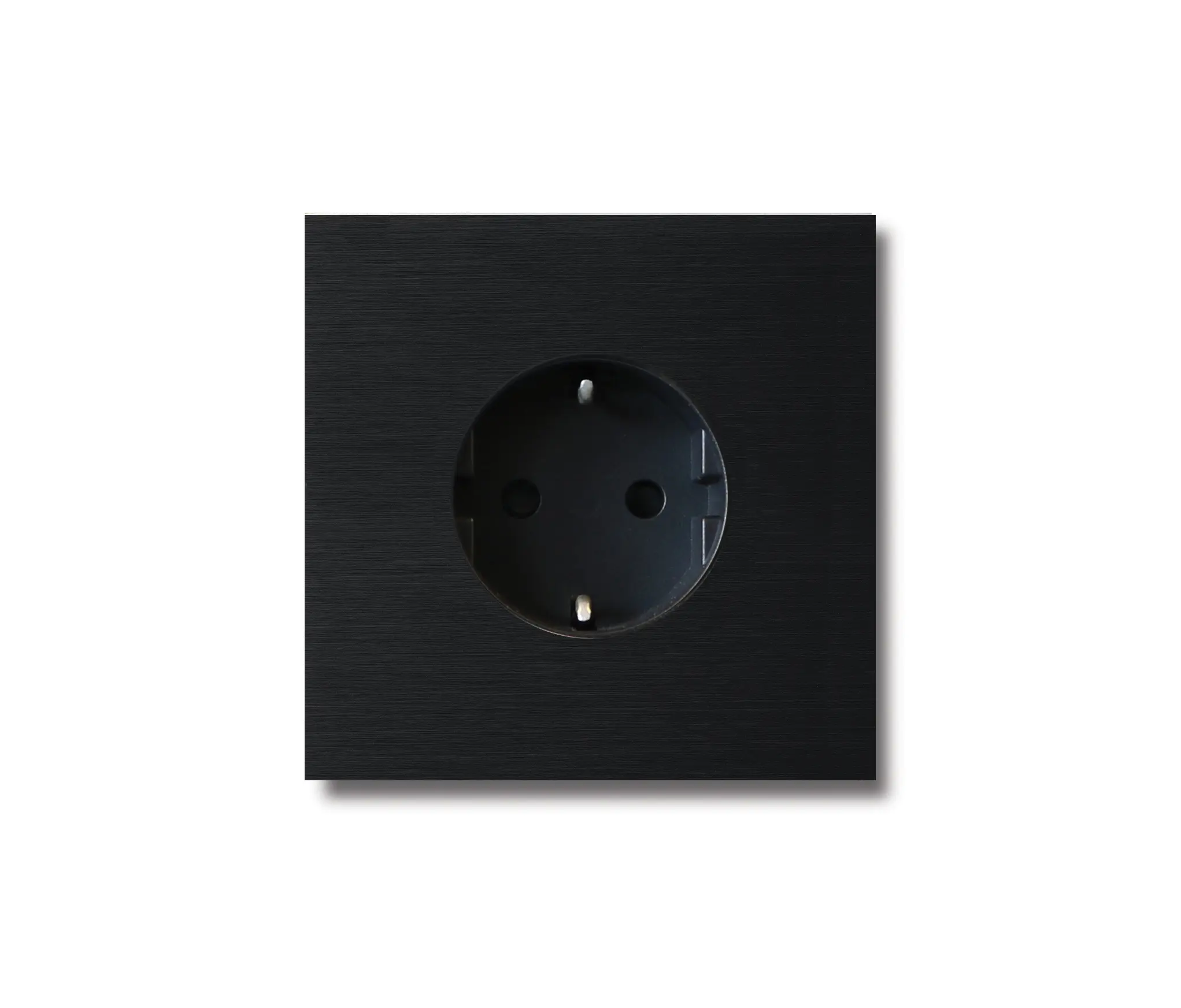 Basalte - Power outlet - brushed black - 1-gang