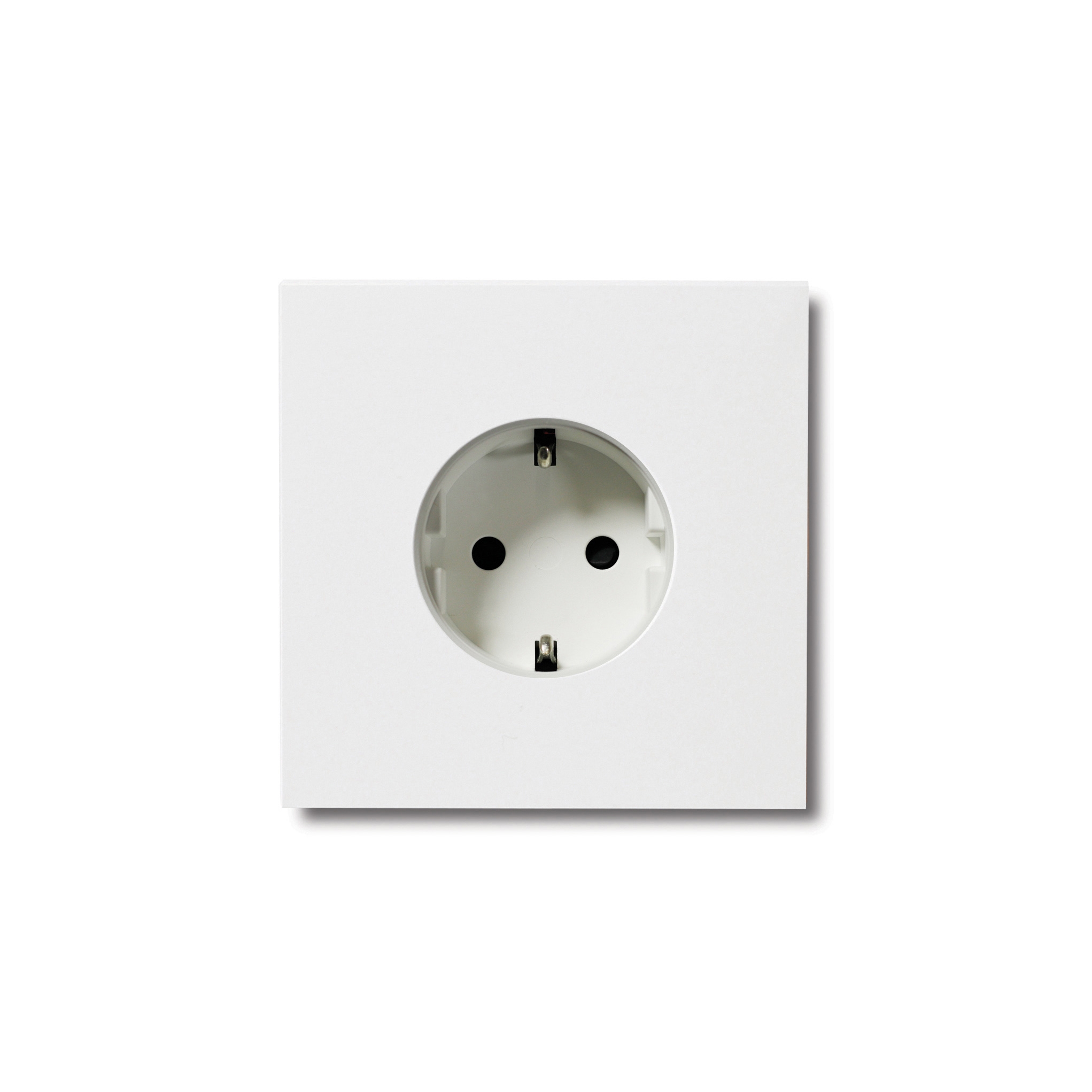 Display product Power outlet - satin white - 1-gang from manufacturer Basalte