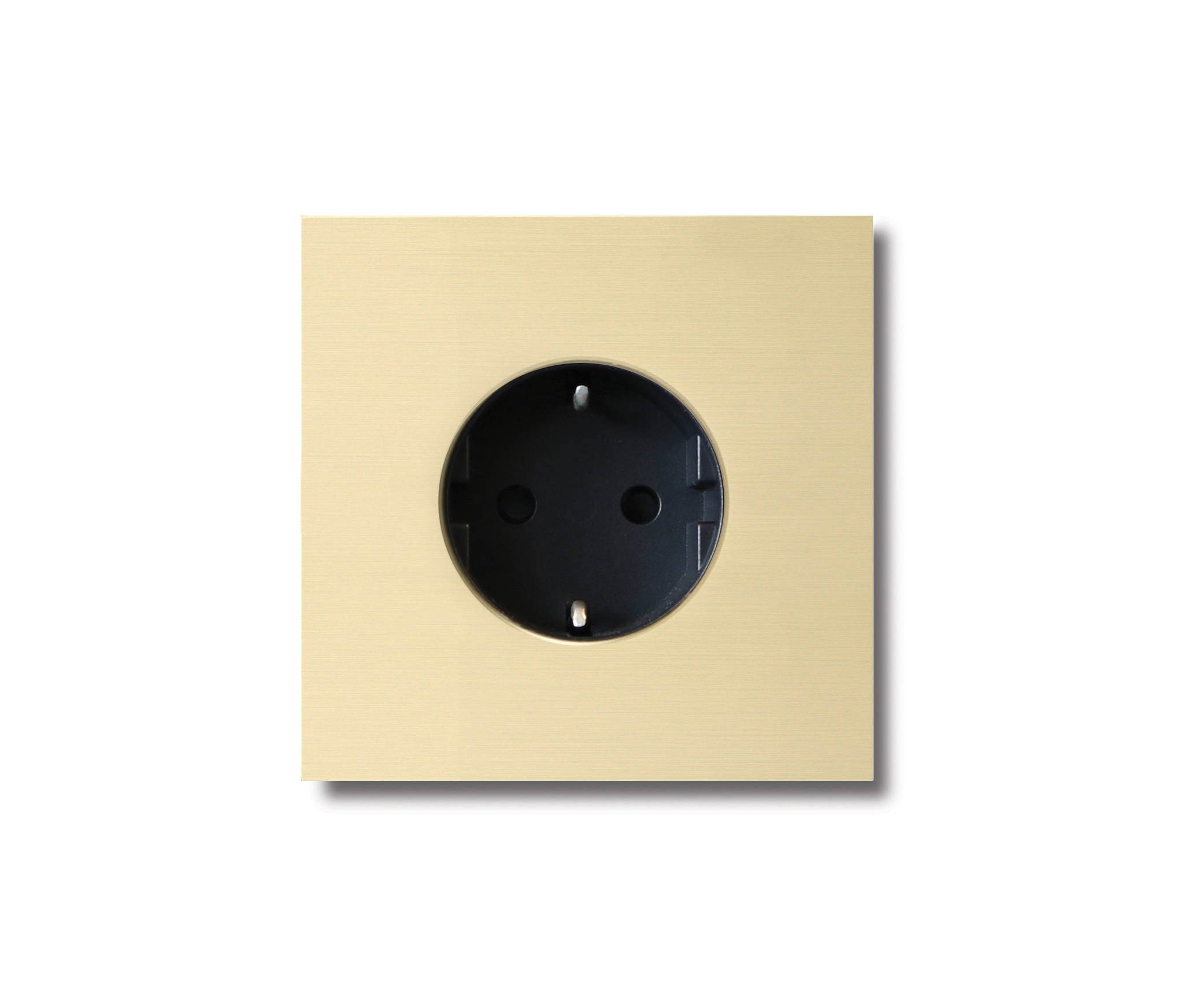 Mostra il prodotto Power outlet - brushed brass - 1-gang del produttore Basalte