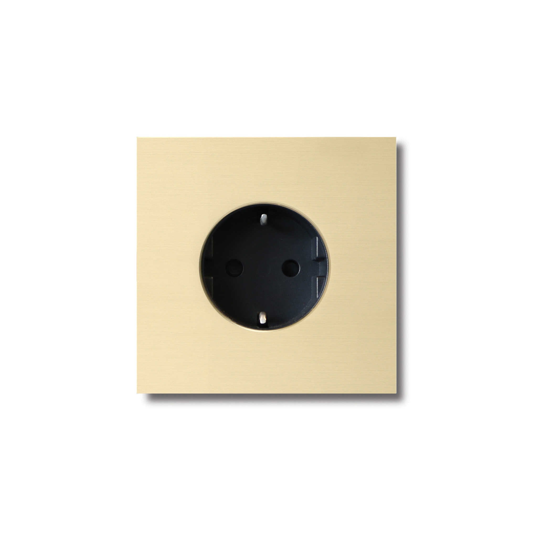 Display product Power outlet - brushed brass - 1-gang from manufacturer Basalte