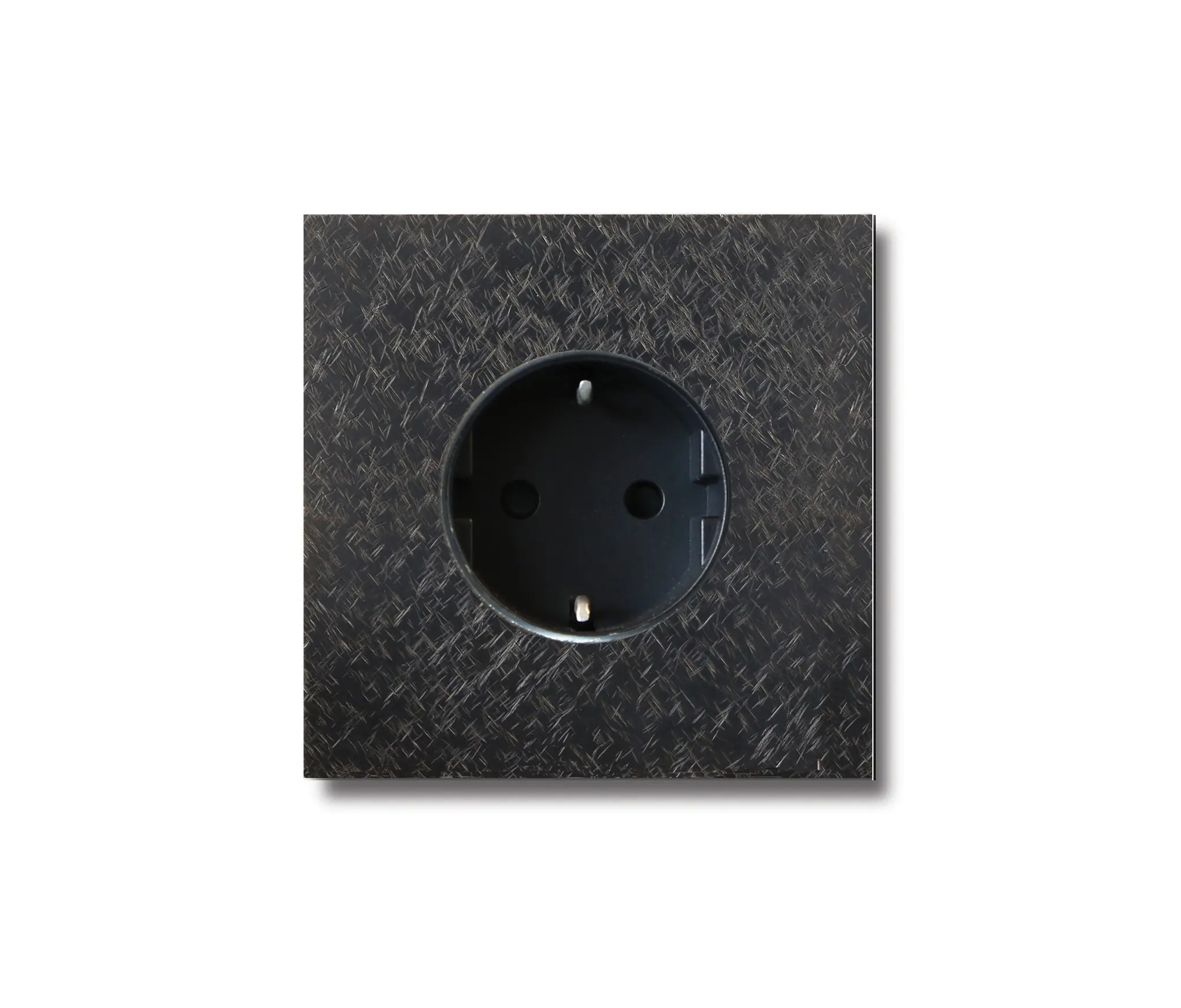 Basalte - Power outlet - fer forgé gunmetal - 1-gang