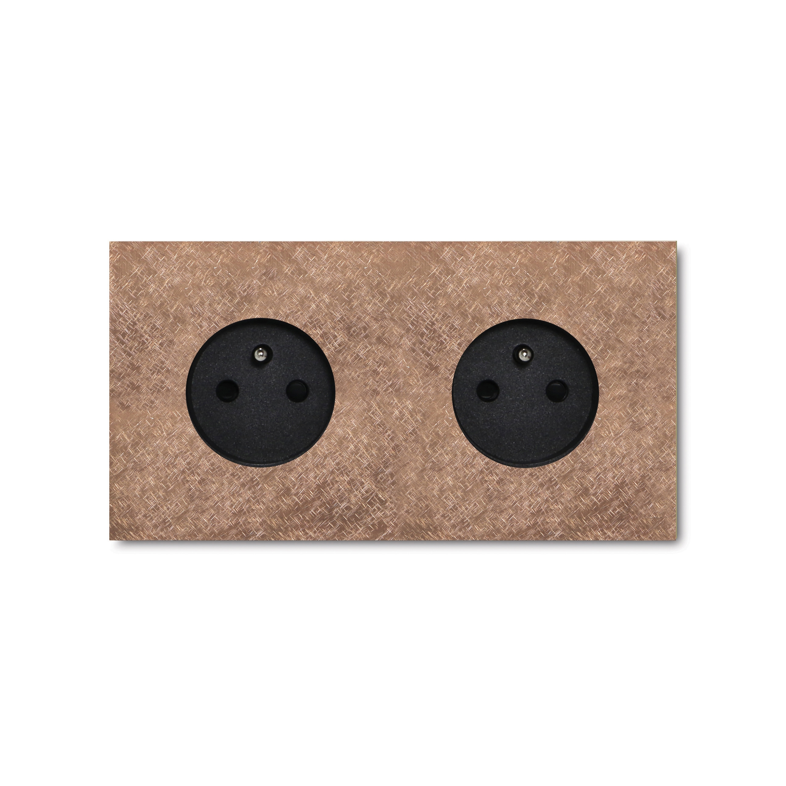 Display product Power outlet - fer forgé rosé - 2-gang from manufacturer Basalte