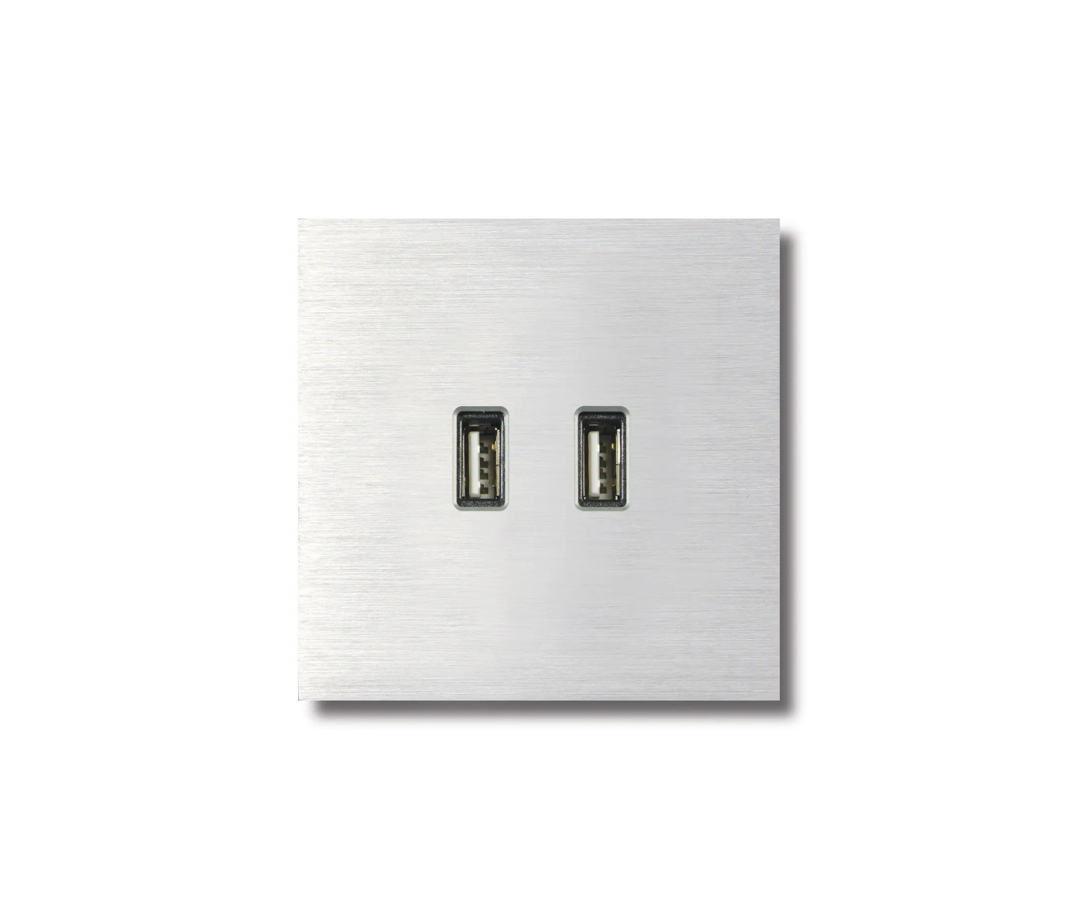 Basalte - USB outlet - brushed aluminium