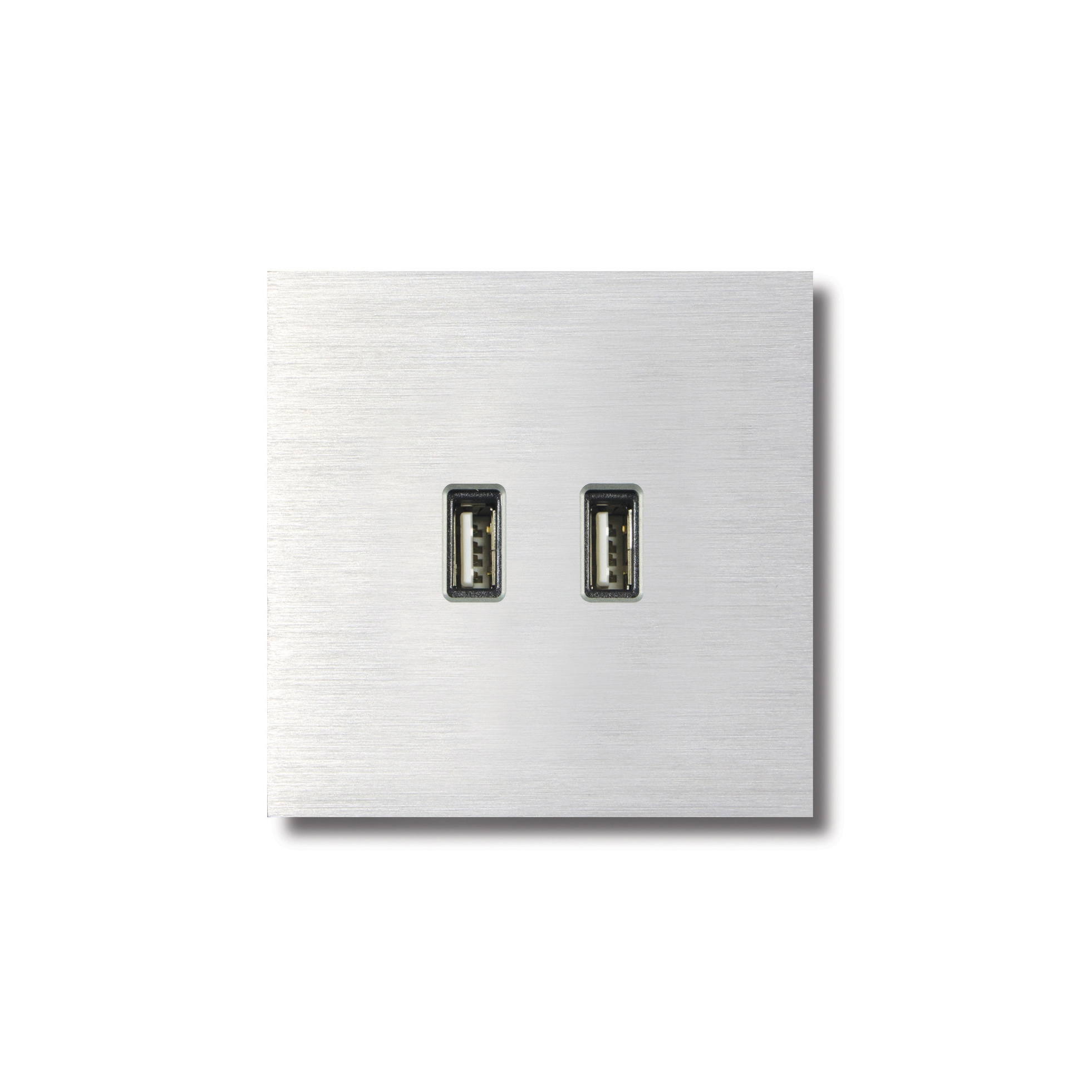 Display product USB outlet - brushed aluminium from manufacturer Basalte