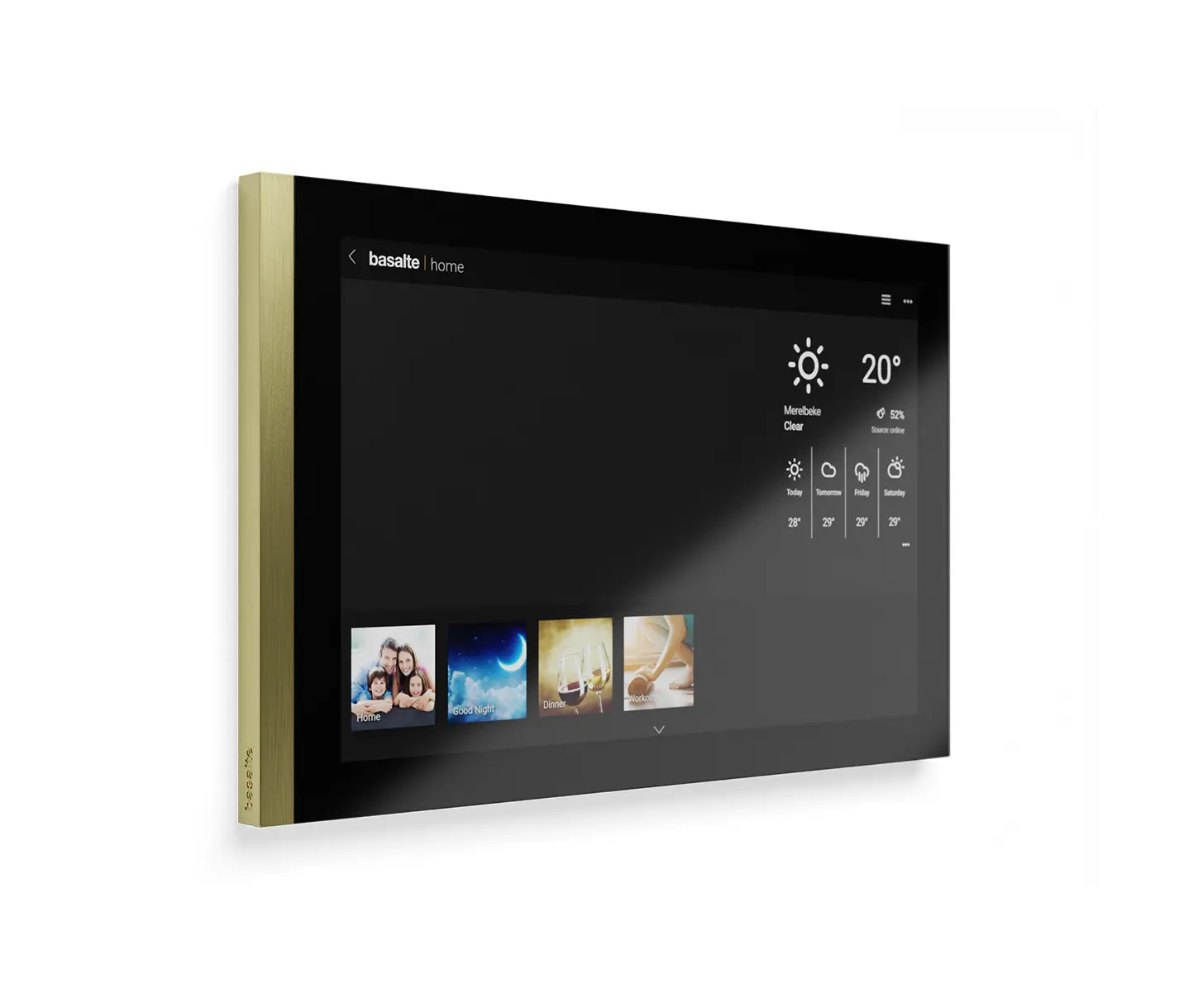 Basalte - Lena - brushed brass