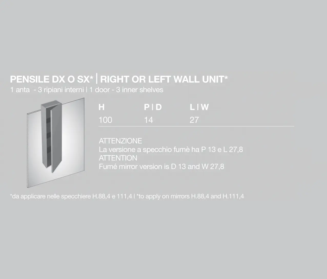 Milldue - Pivot Wall unit