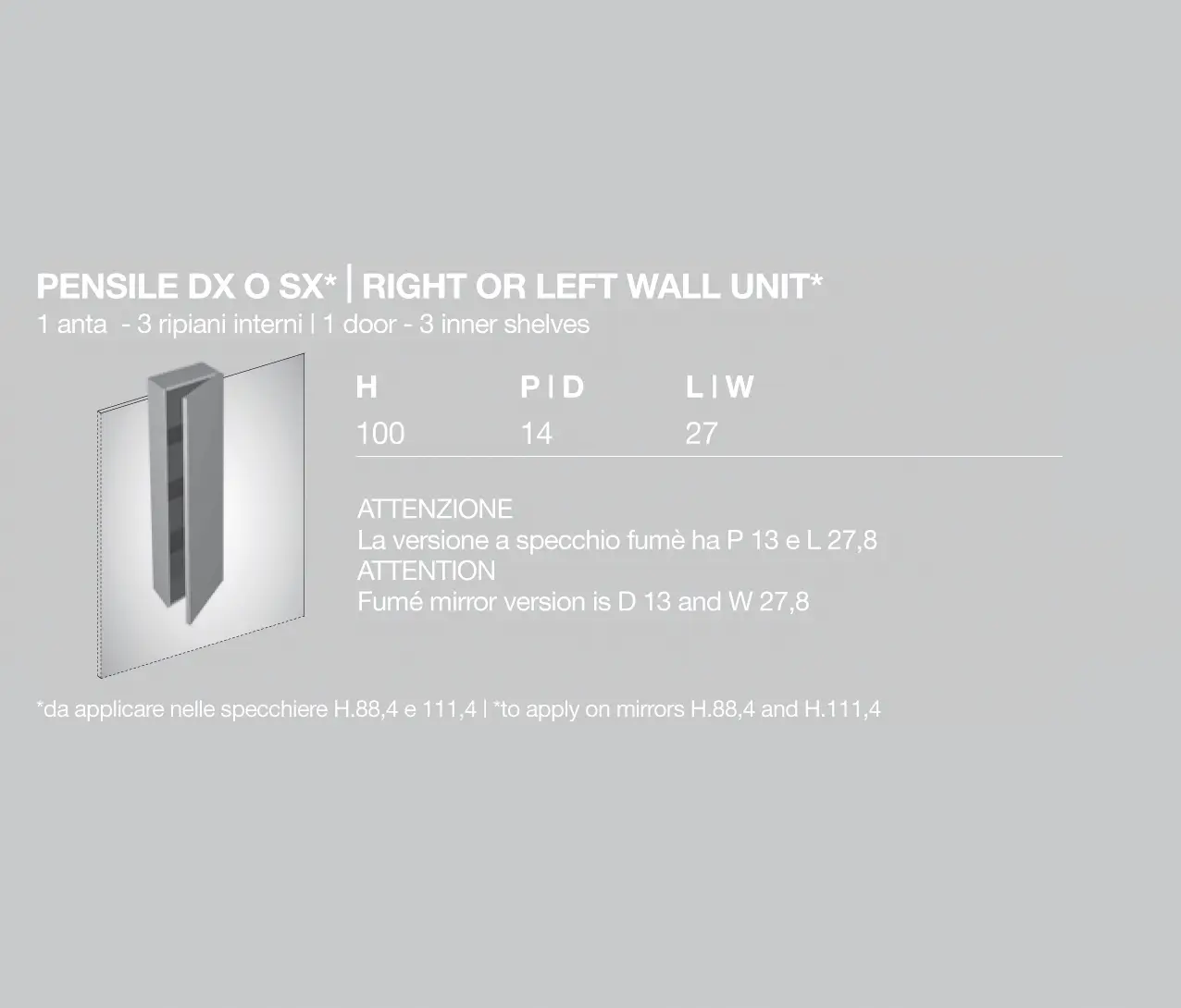Milldue - Pivot Wall unit