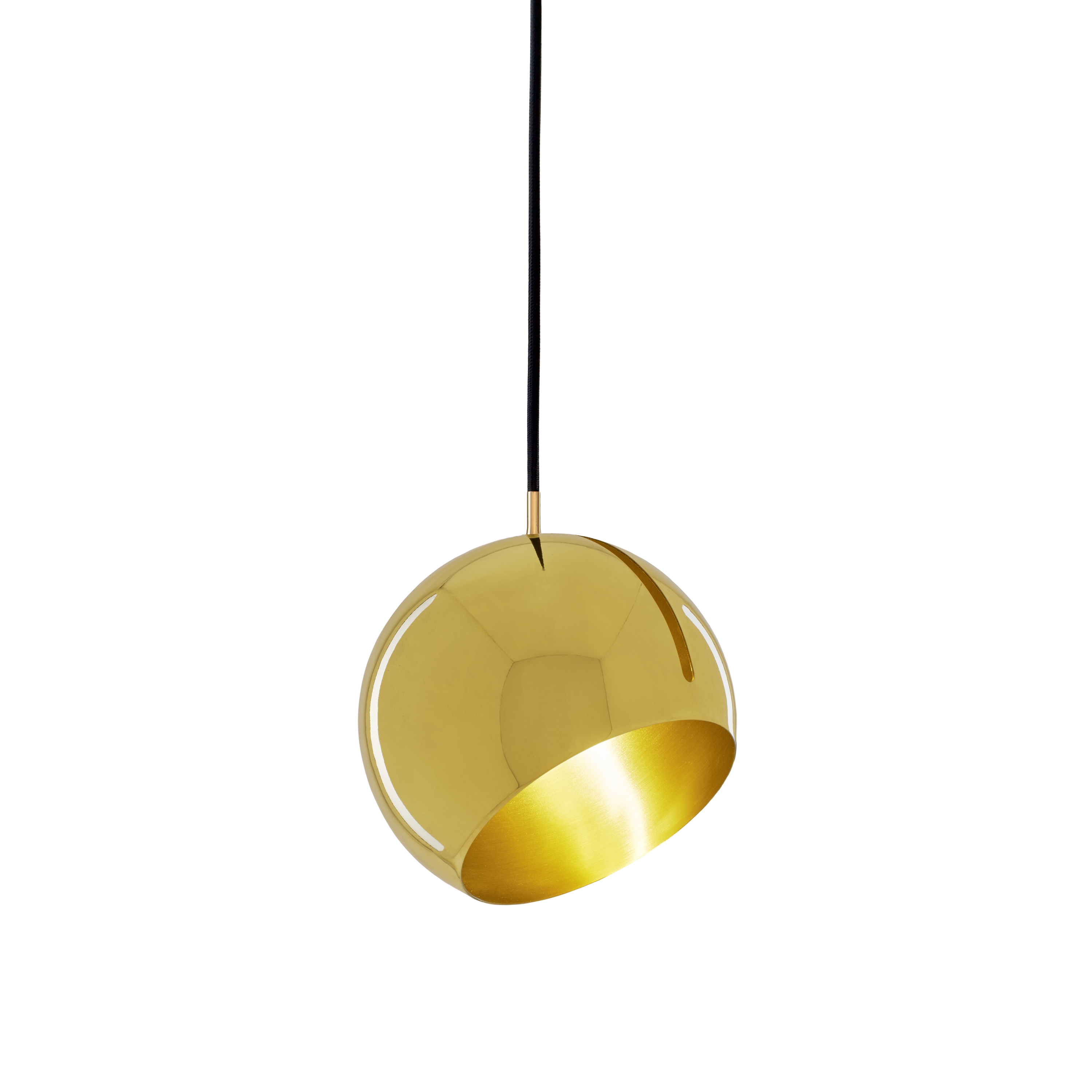 Display product Tilt Globe Brass pendant light from manufacturer Nyta