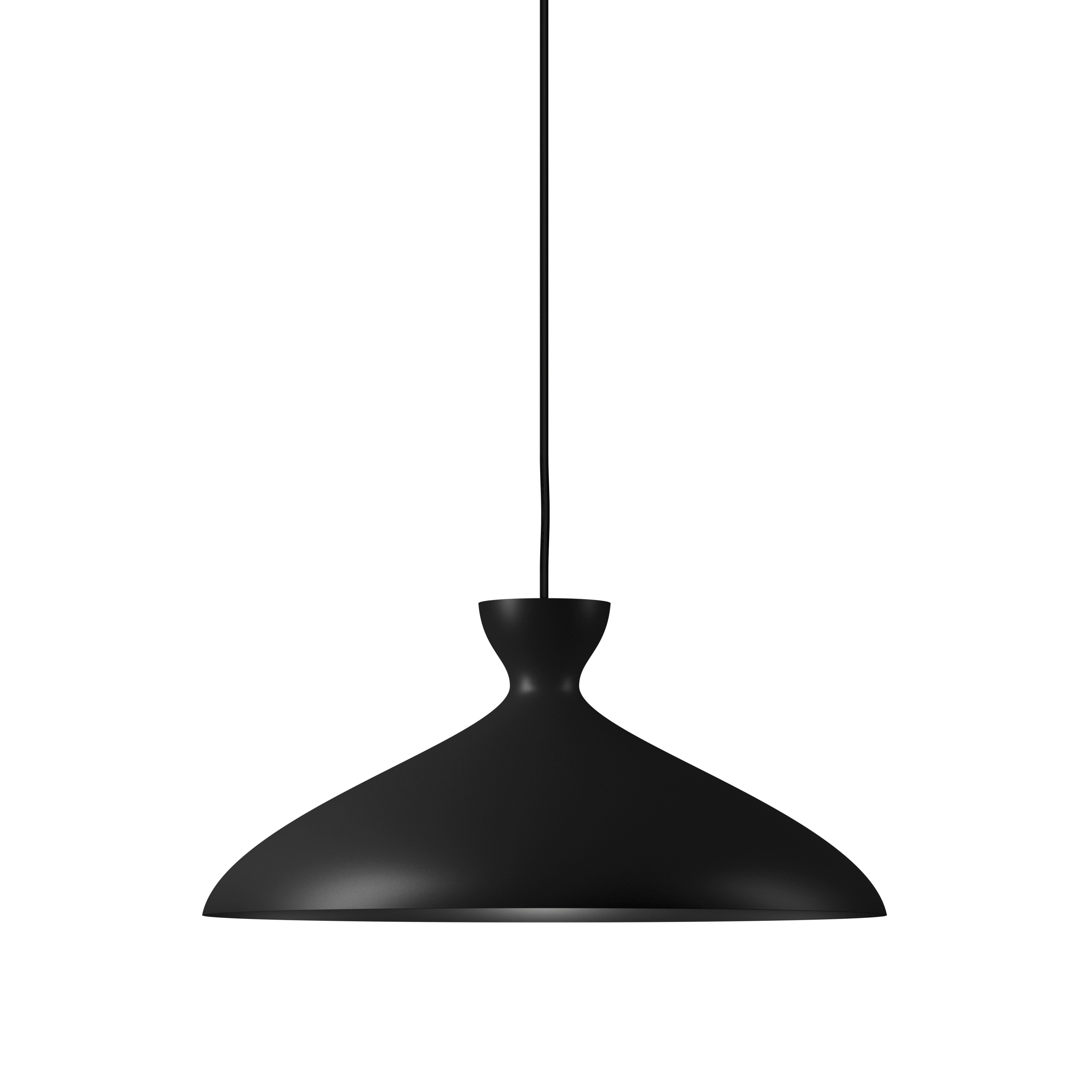 Pretty wide Pendelleuchte schwarz matt