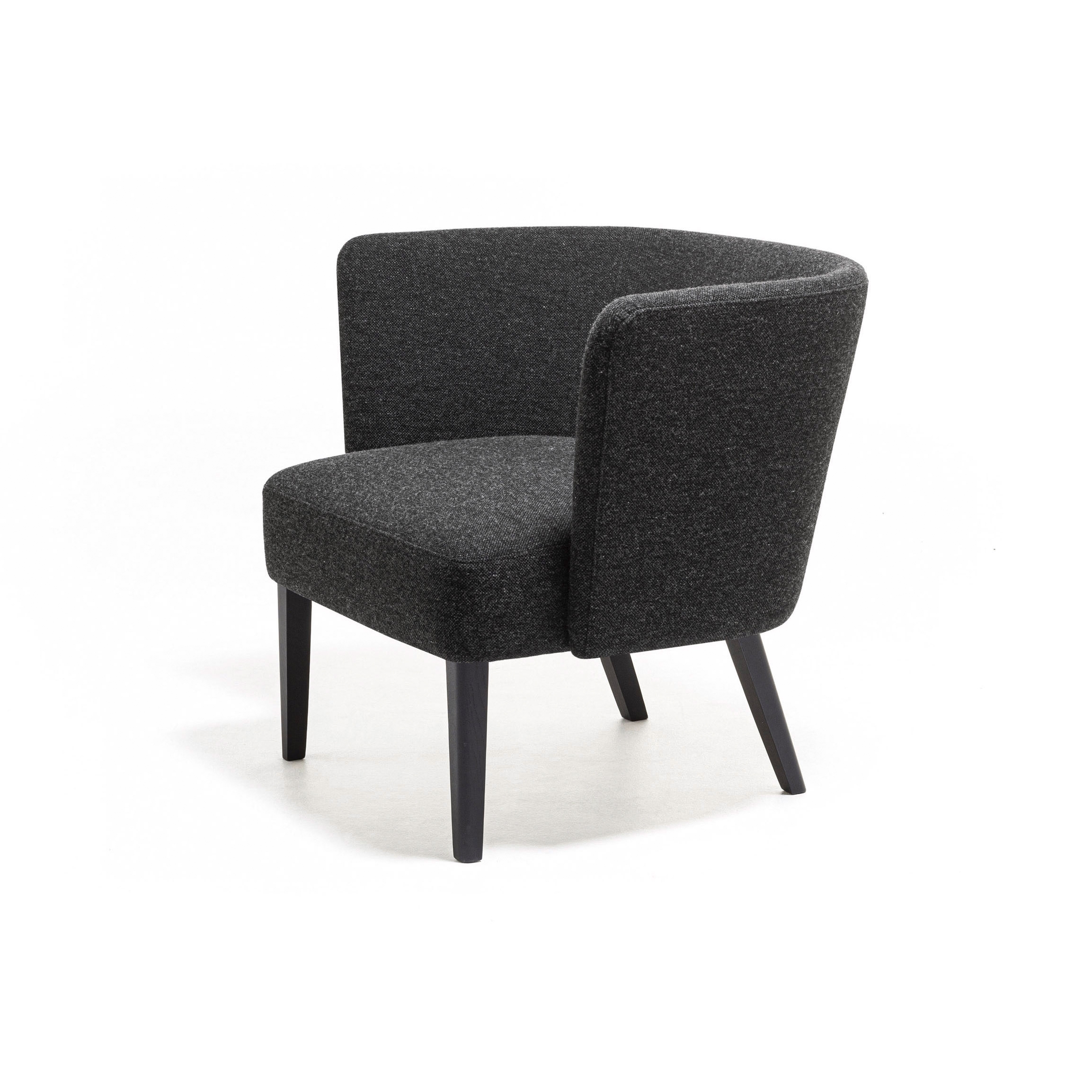 Velour lounge armchair
