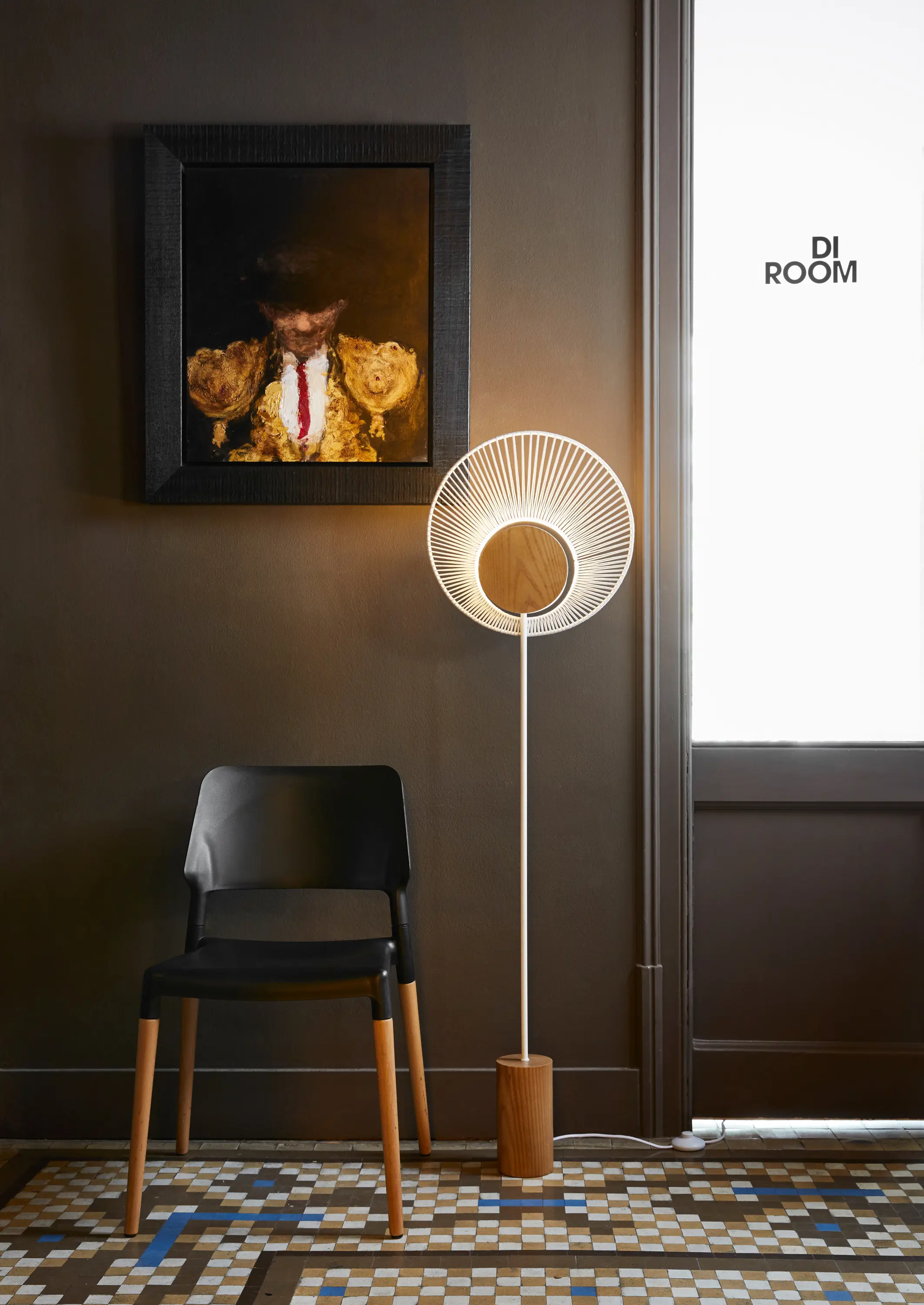 Forestier - Oyster | Floor Lamp | White
