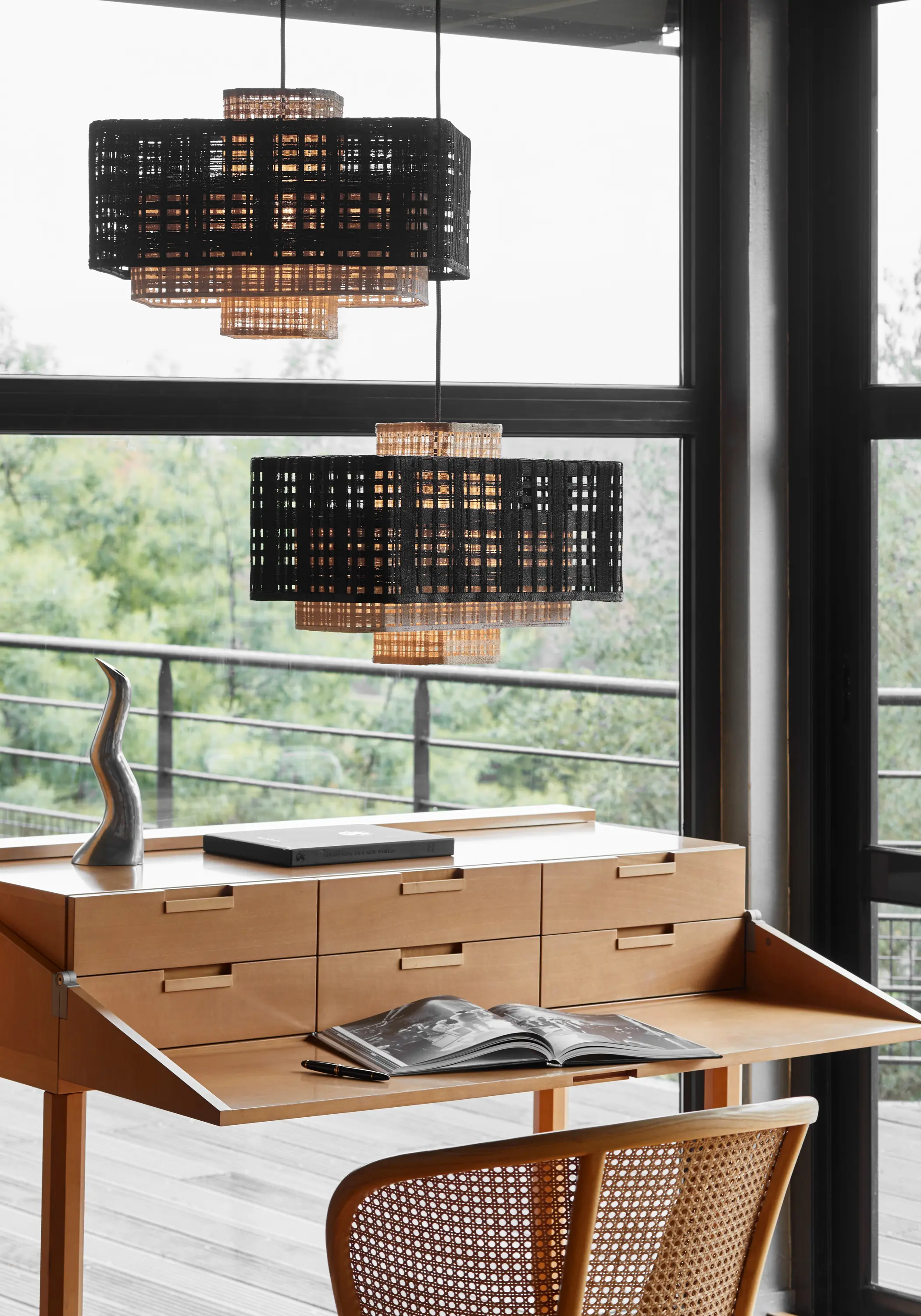 Forestier - Matrix | Pendant Lamp | Natural/White/Black