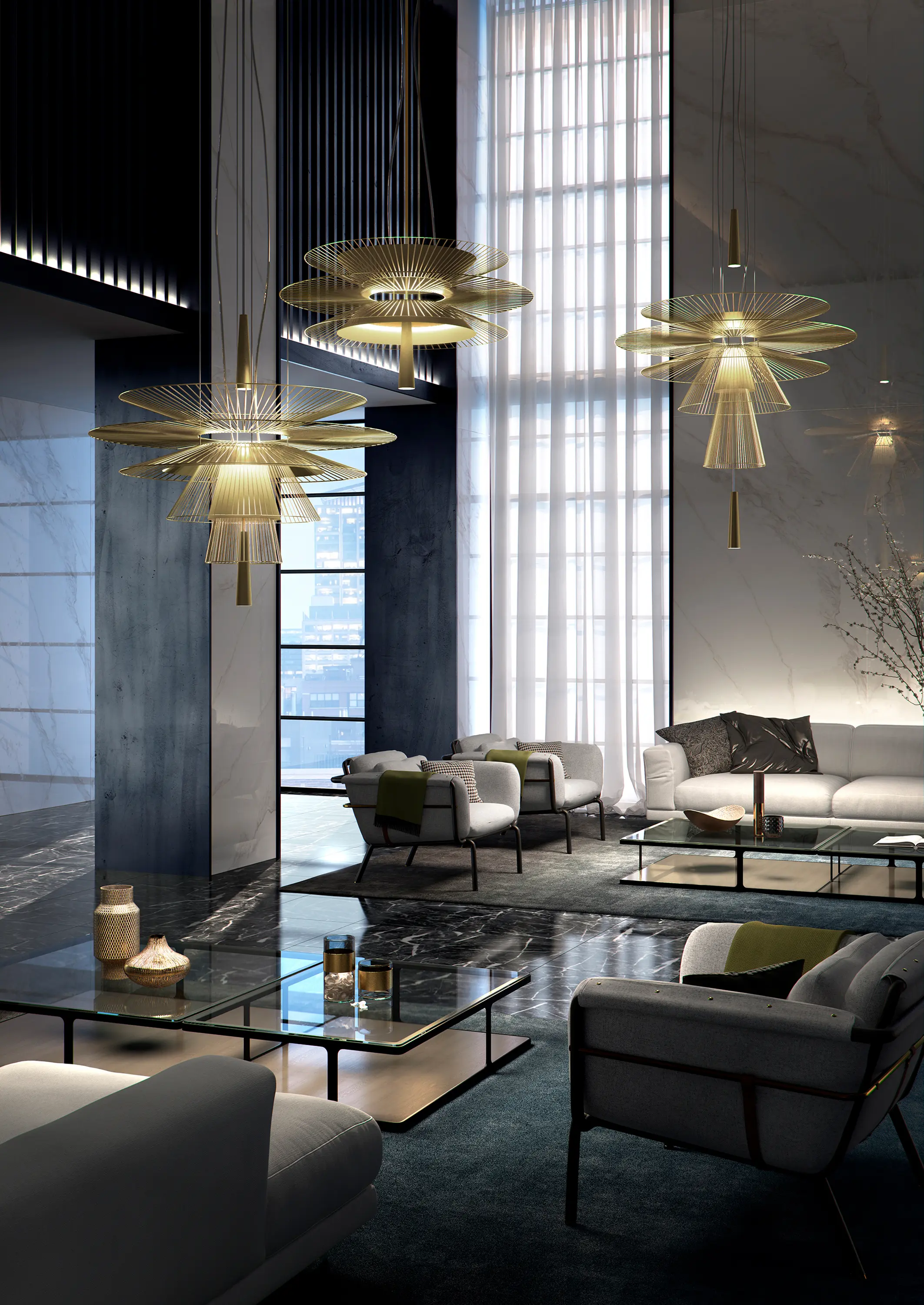 Forestier - Gravity | Pendant Lamp | 2 Black