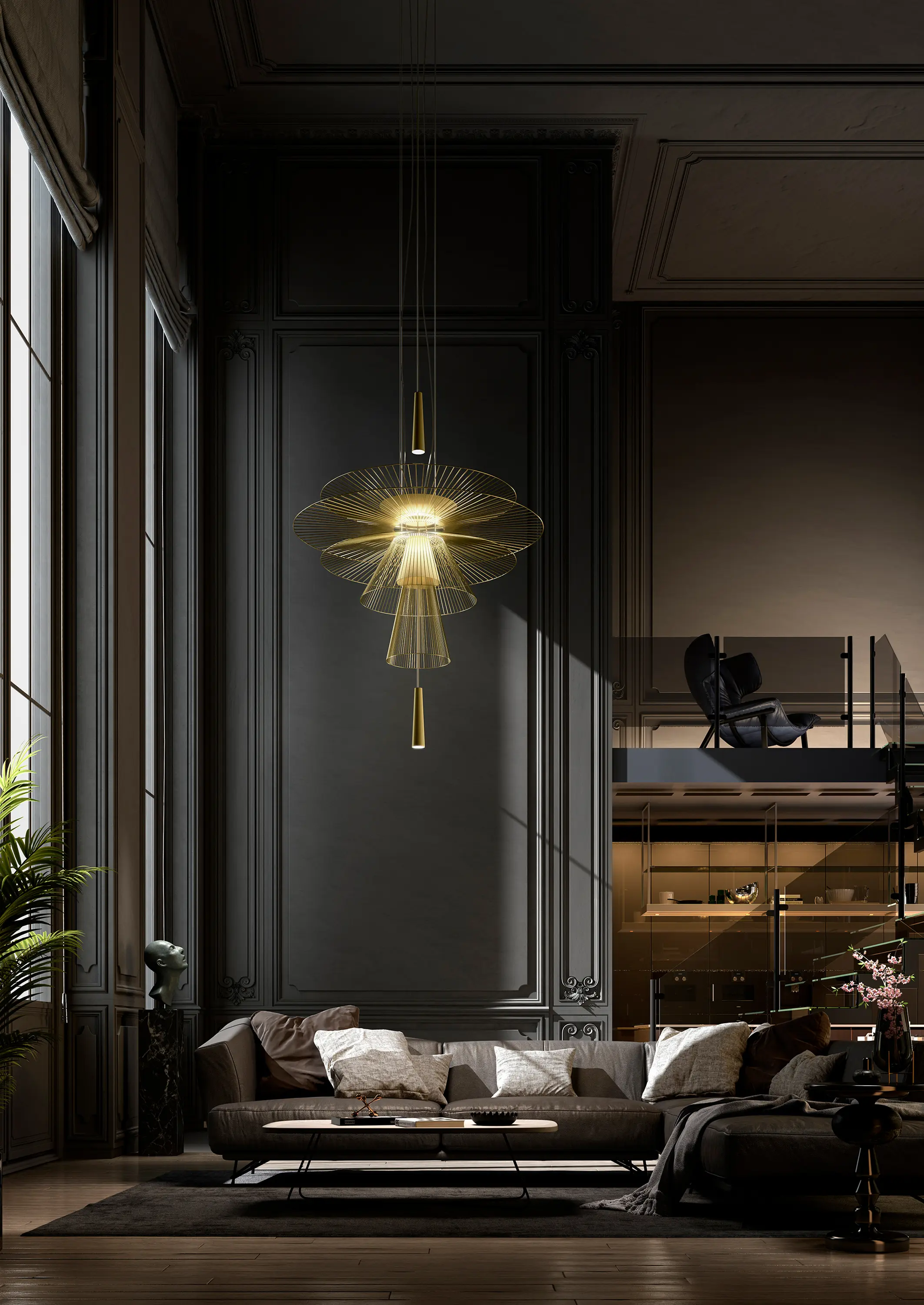 Forestier - Gravity | Pendant Lamp | 2 Black