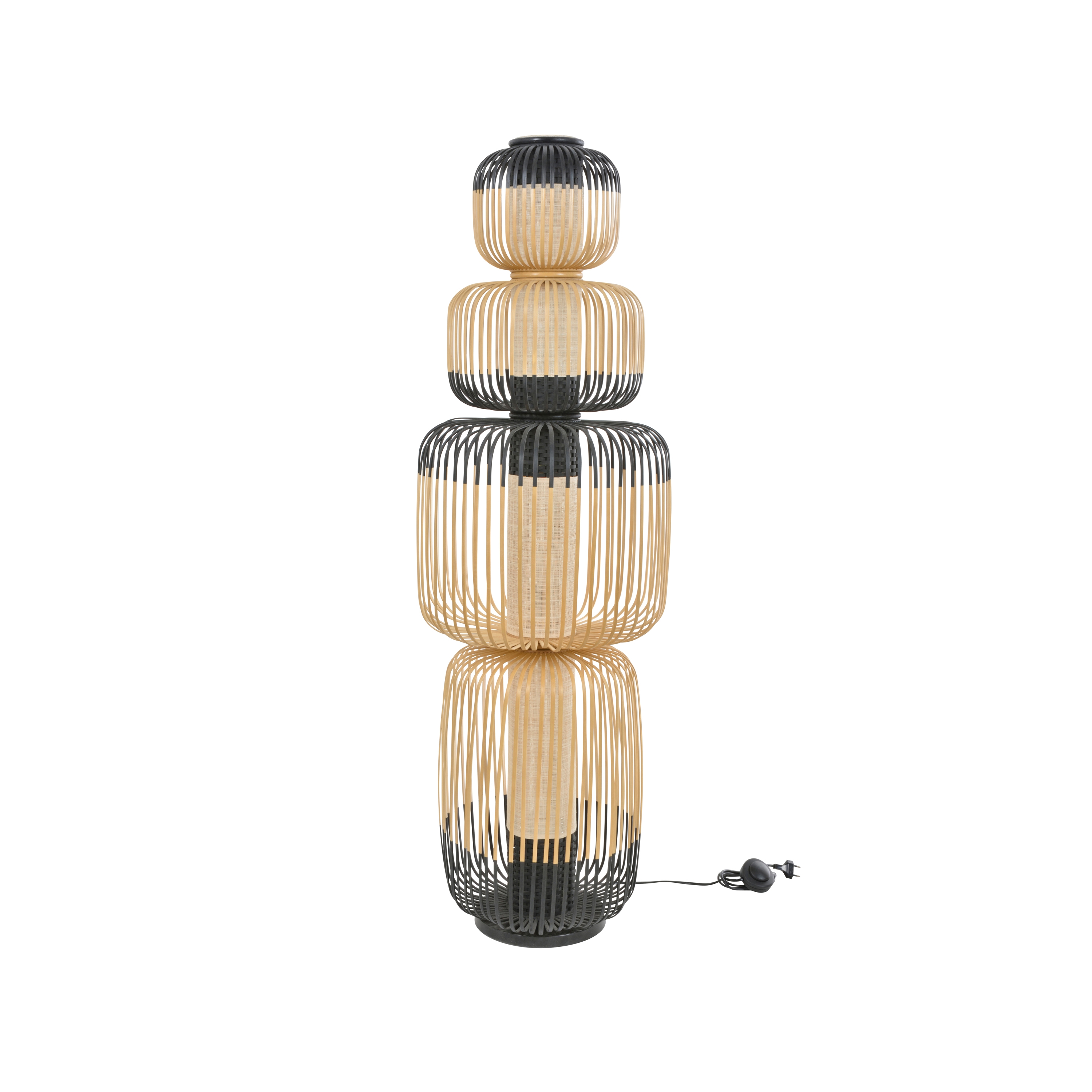 Display product Bamboo | Floor Lamp | L Black from manufacturer Forestier