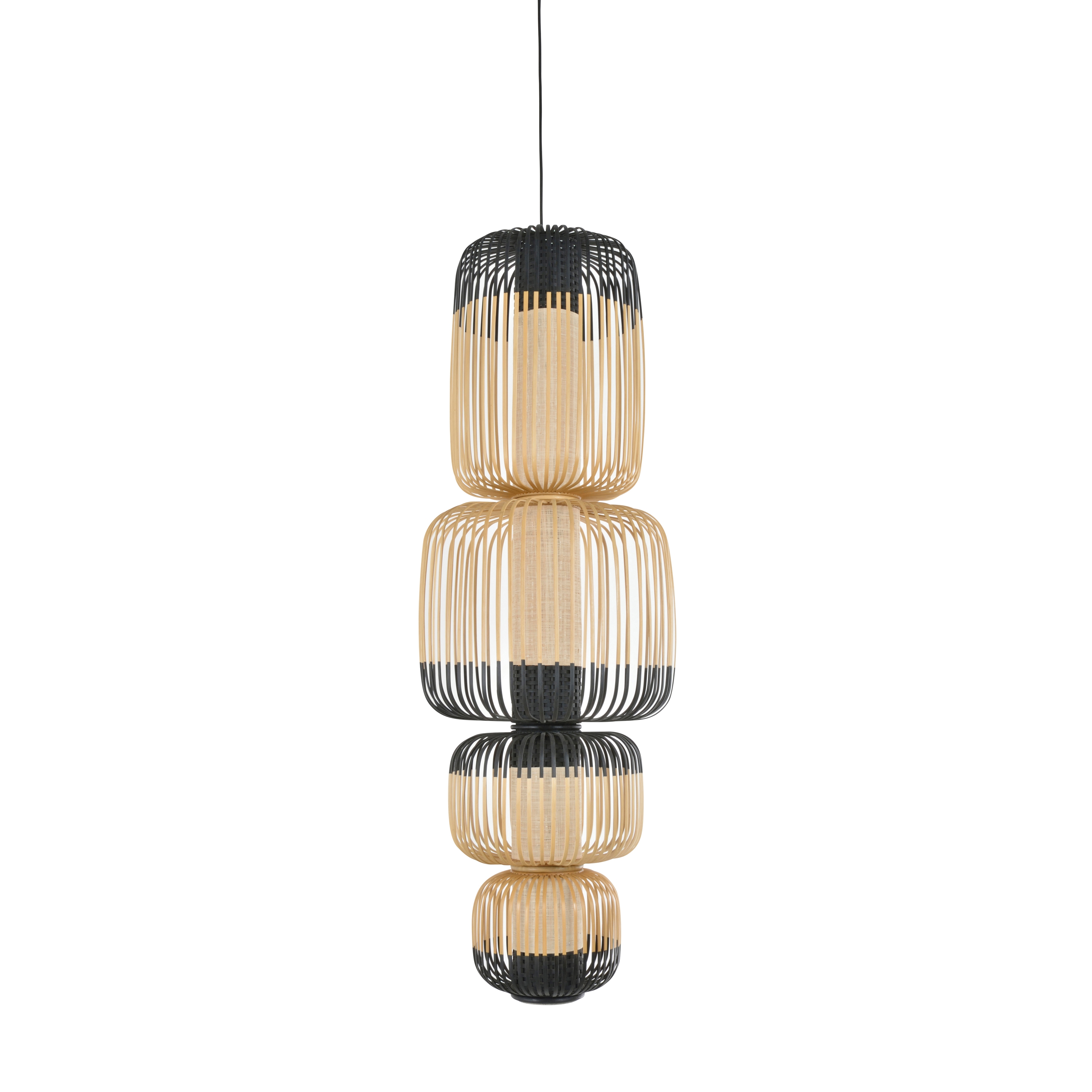 Display product Bamboo | Pendant Lamp | L Black from manufacturer Forestier