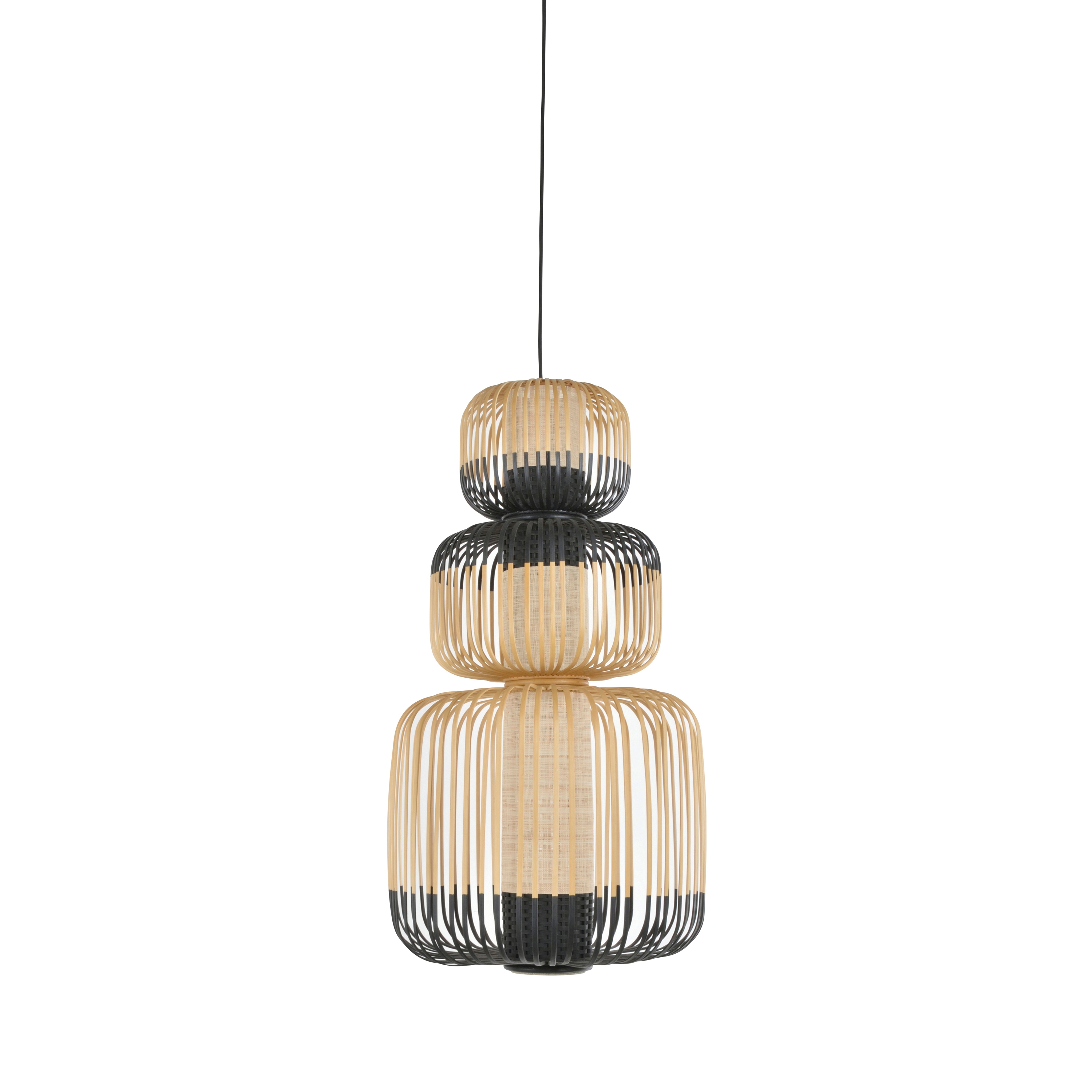 Display product Bamboo | Pendant Lamp | M Black from manufacturer Forestier
