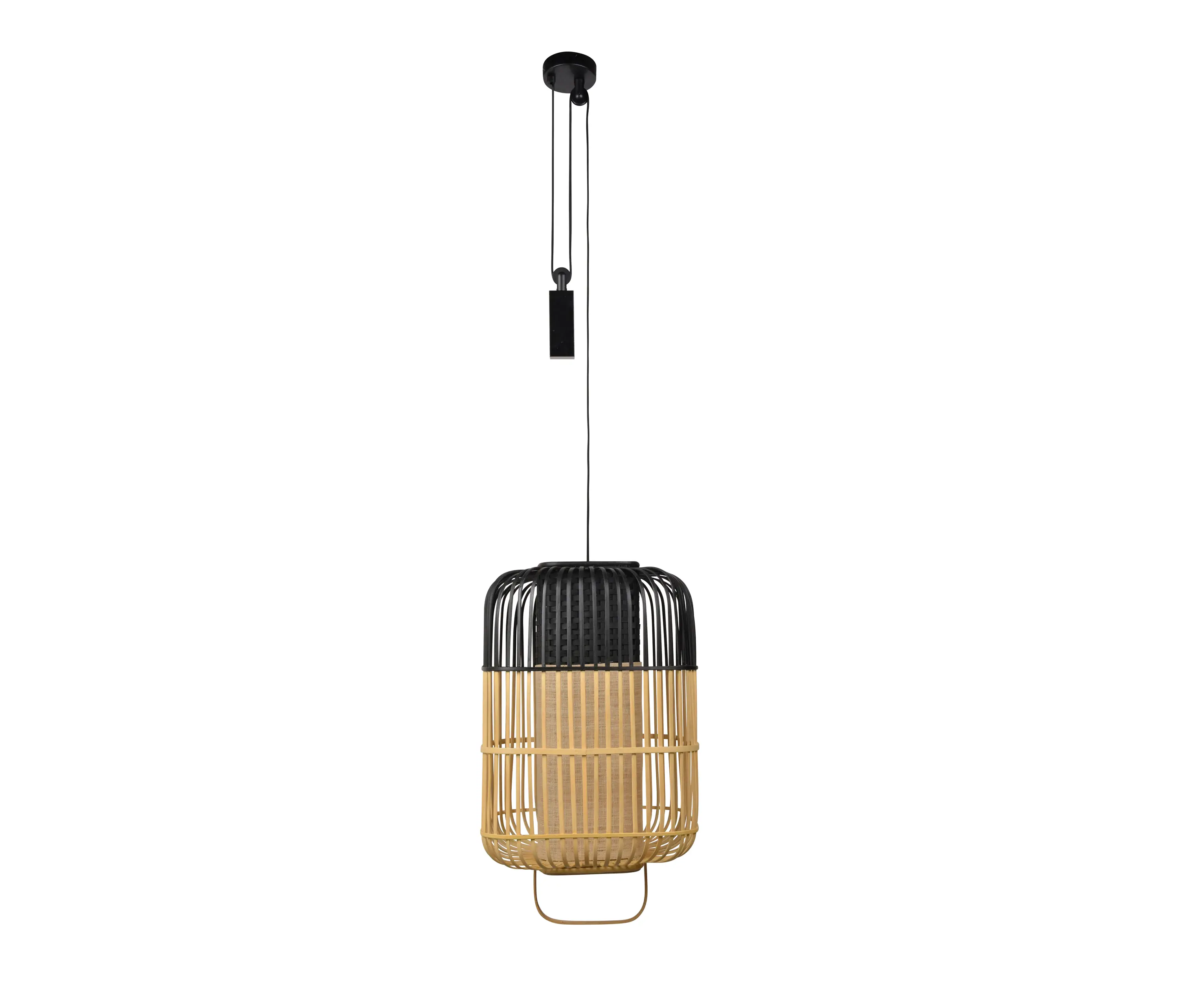 Forestier - Bamboo-Square | Pendant Lamp | Square L Black