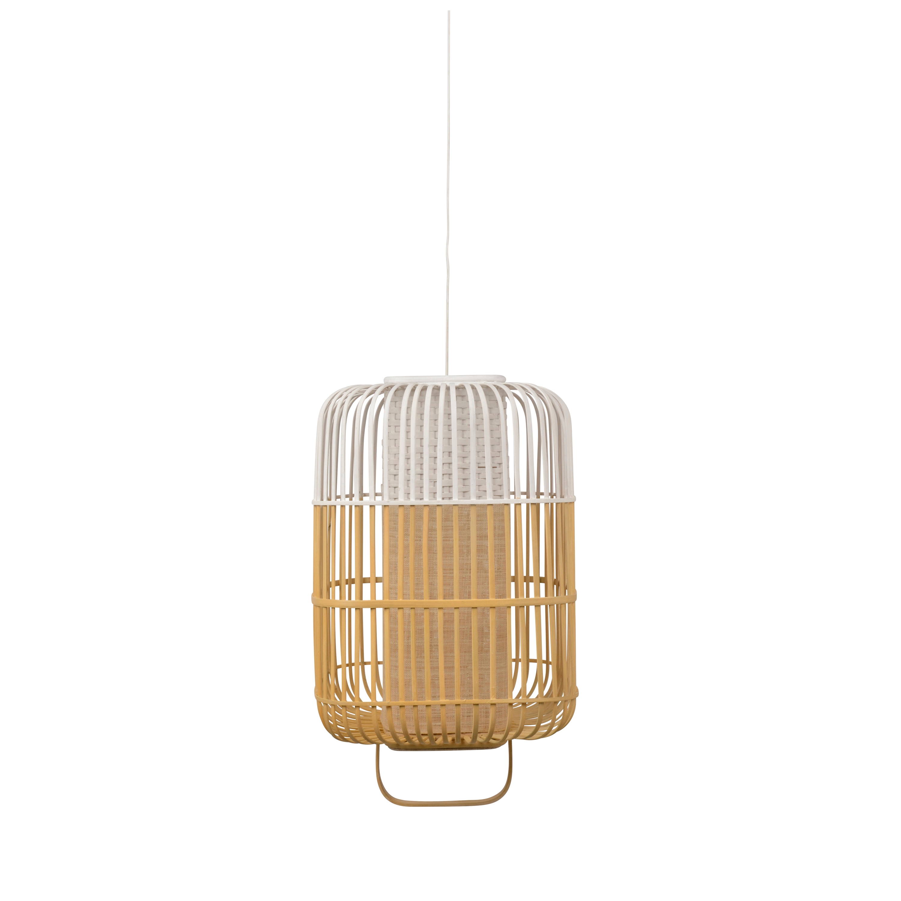 Display product Bamboo-Square | Pendant Lamp | Square L White from manufacturer Forestier