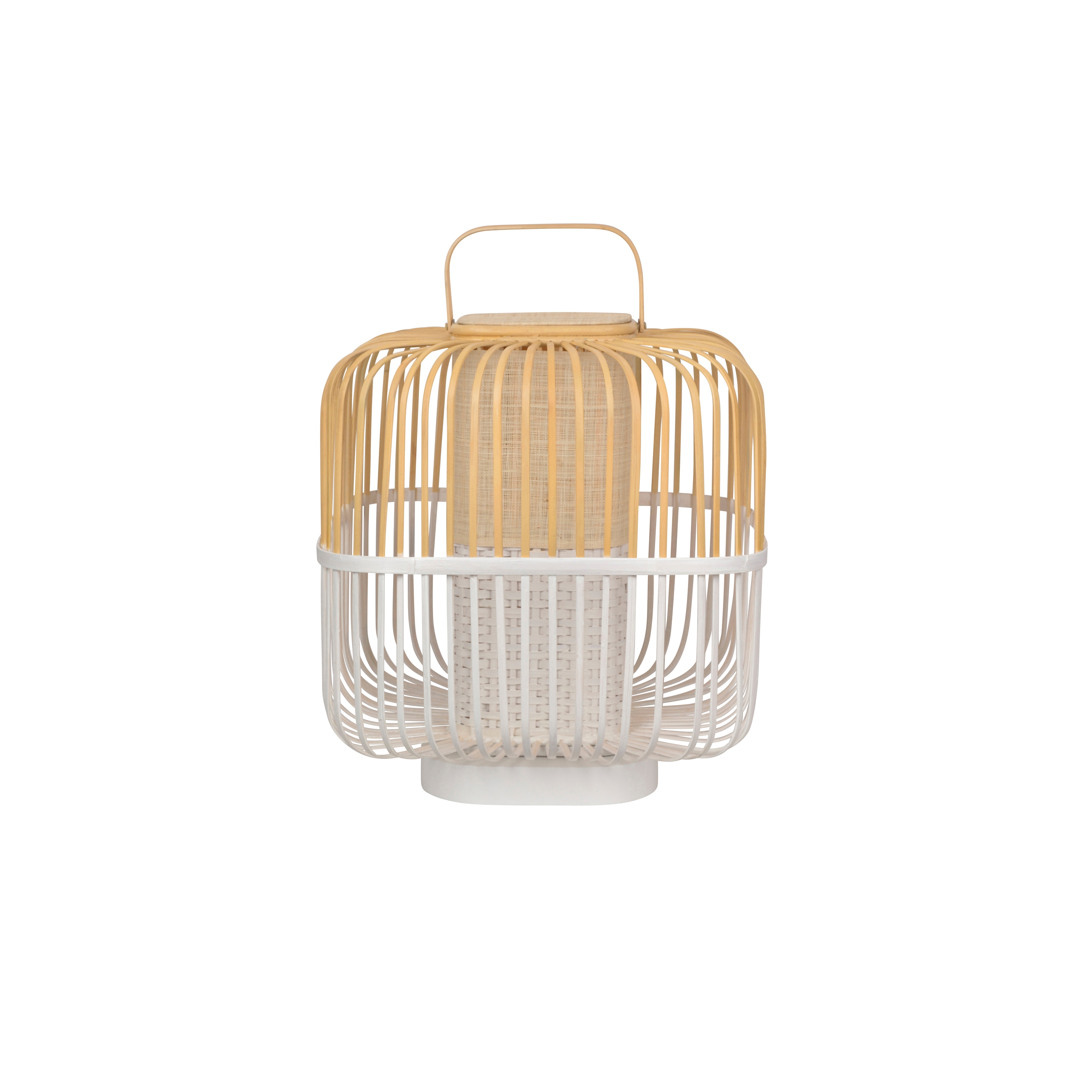 Bamboo-Square | Table Lamp |-Square M White