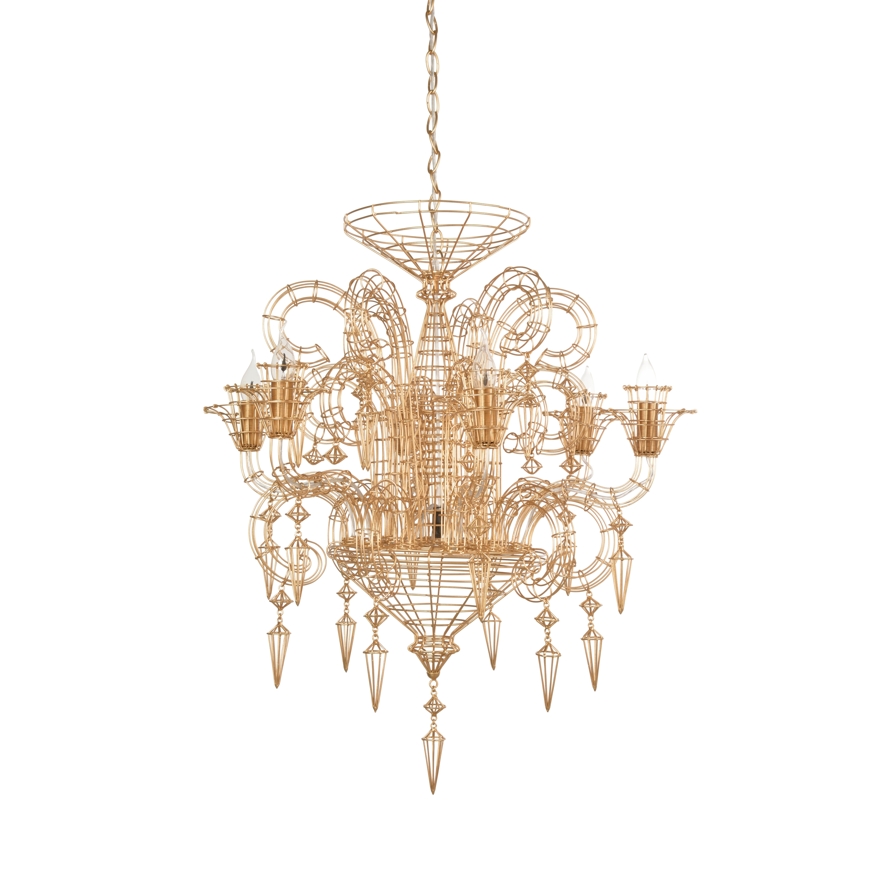 Display product Gloria | Chandelier | Gold from manufacturer Forestier