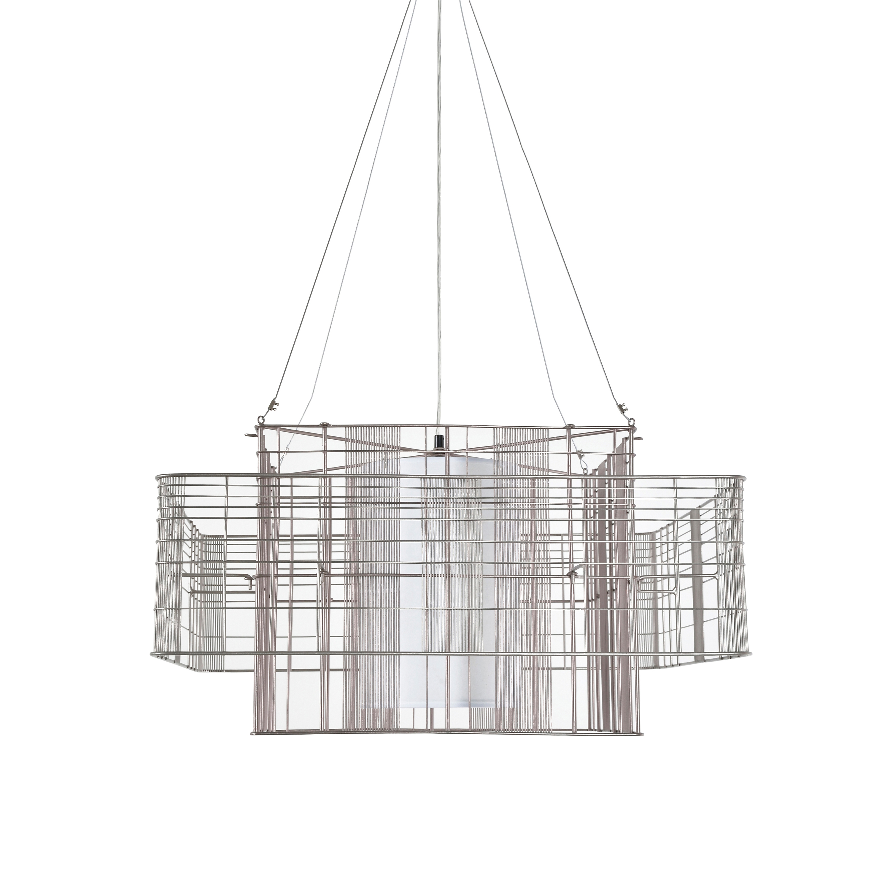 Mesh Cubic | Pendant Lamp | L Pink Copper