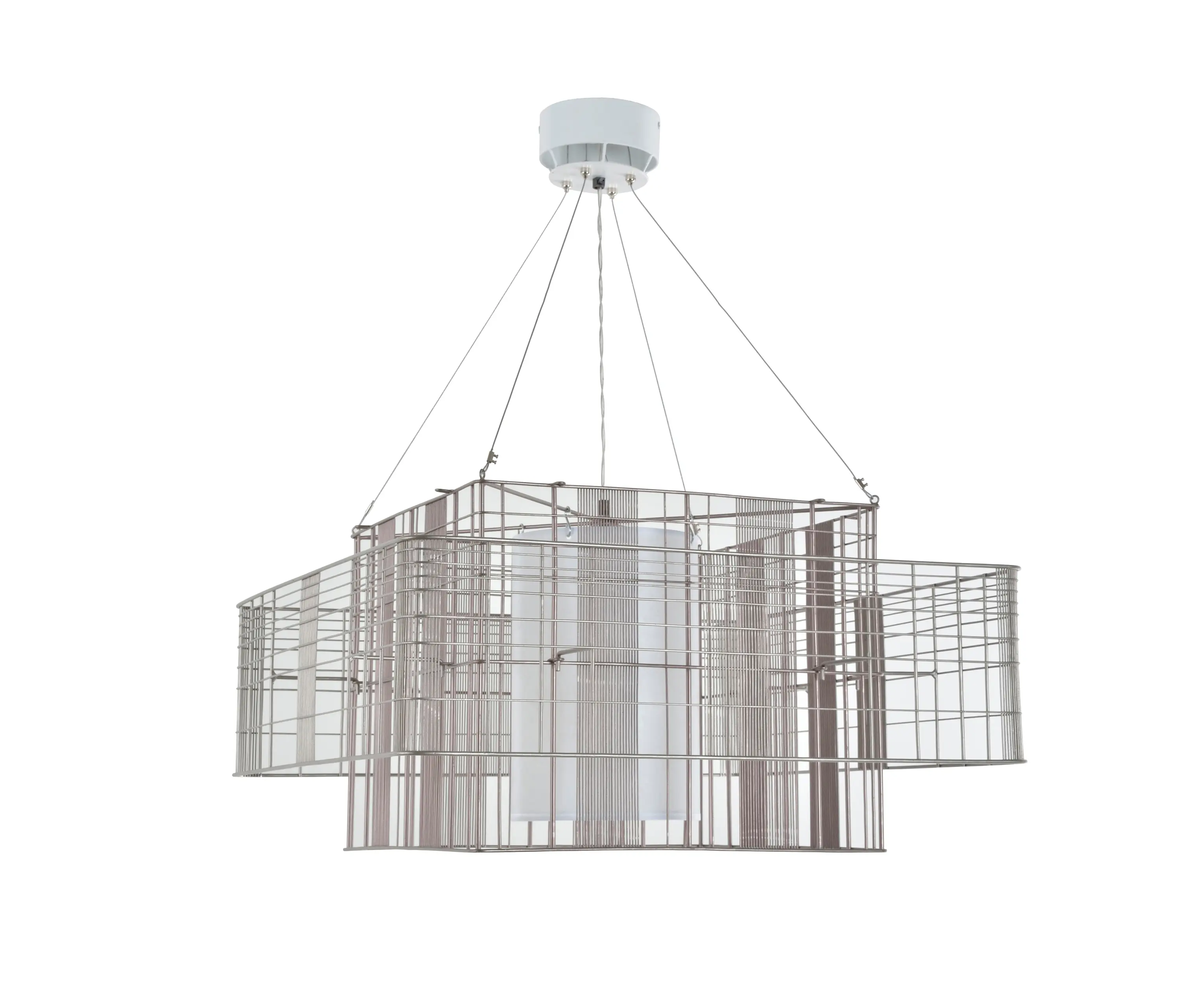 Forestier - Mesh Cubic | Pendant Lamp | L Pink Copper