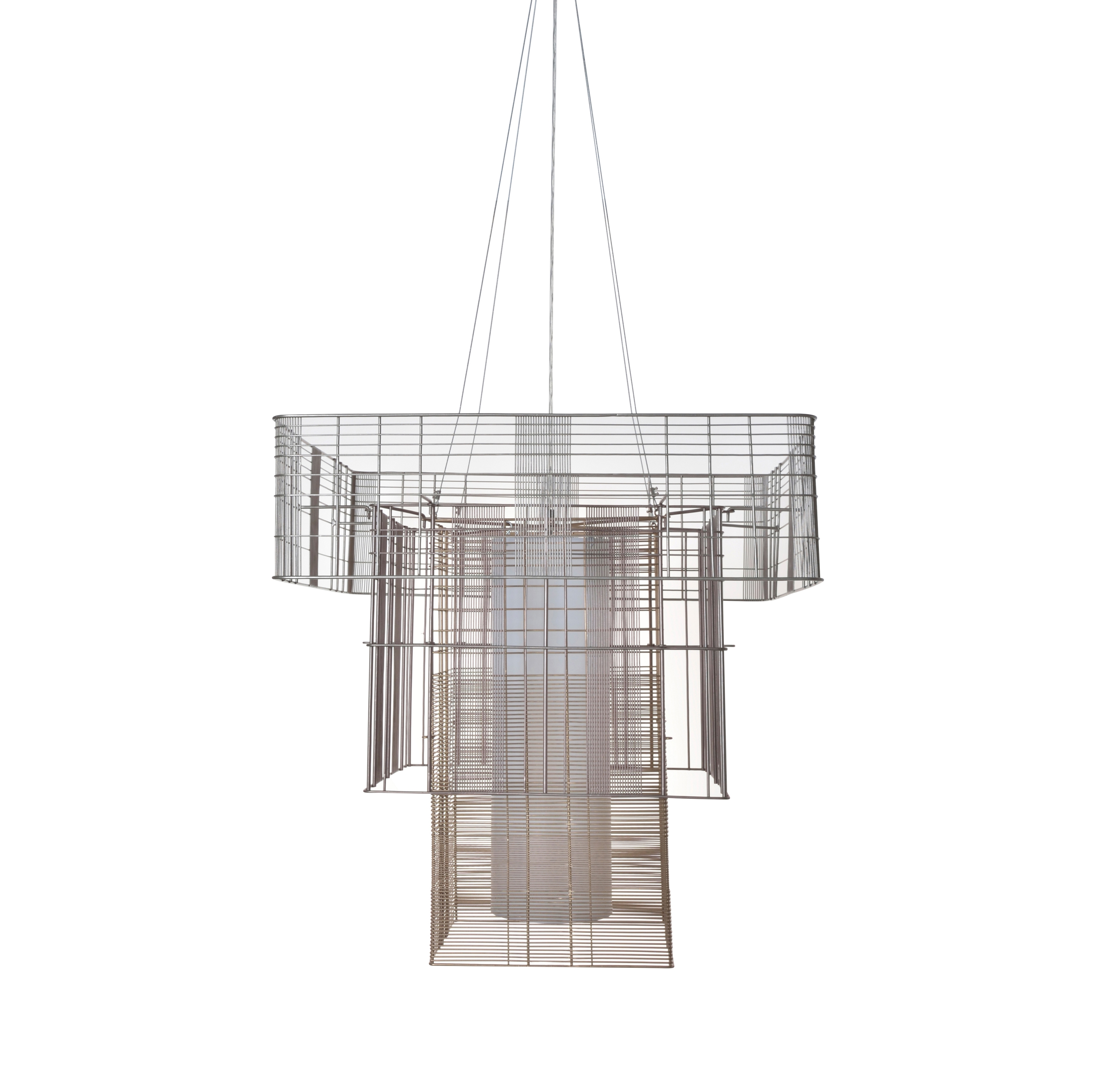Mesh Cubic | Pendant Lamp | XL Taupe/Champagne