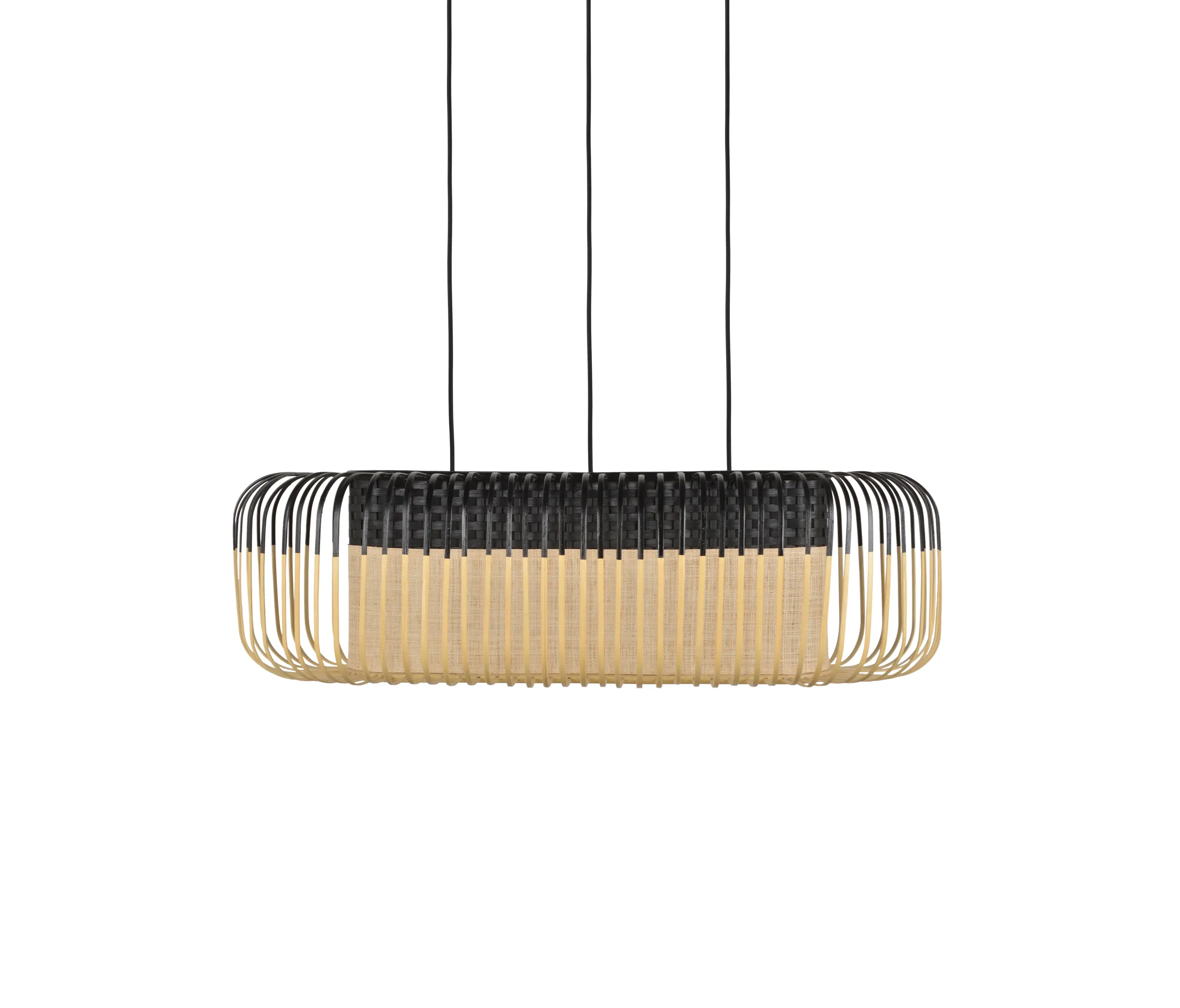 Forestier - Bamboo Oval | Pendant Lamp | M Black
