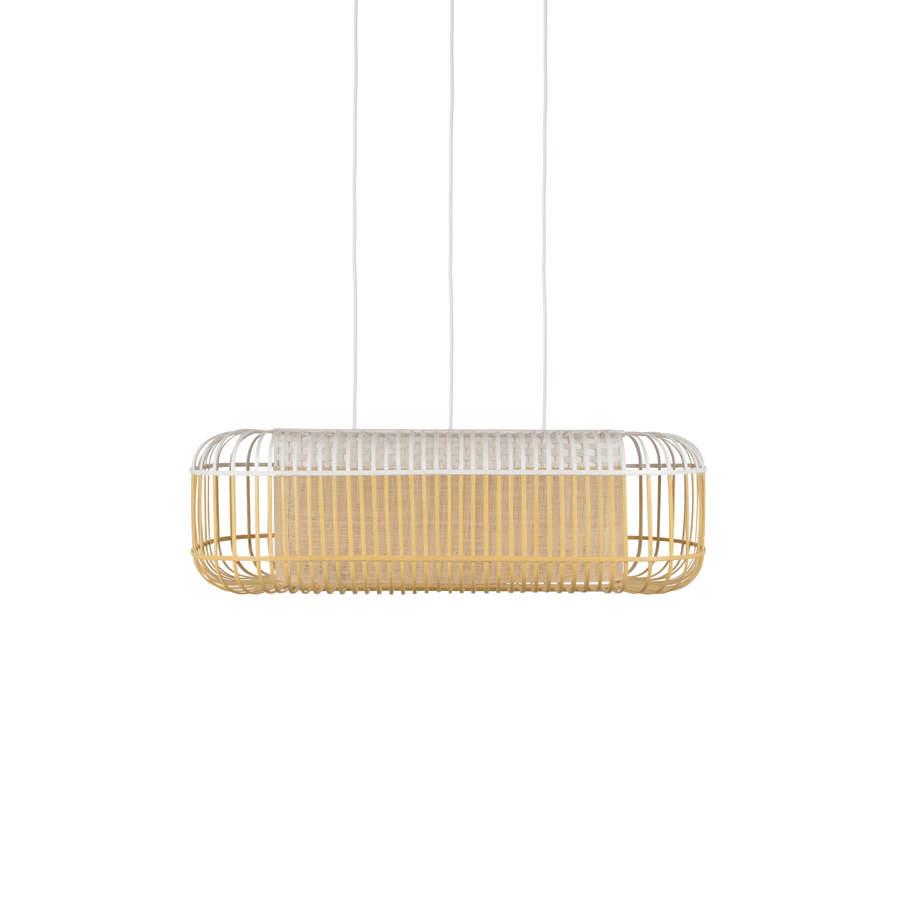 Produkt Bamboo Oval | Pendant Lamp | L White des Herstellers Forestier anzeigen