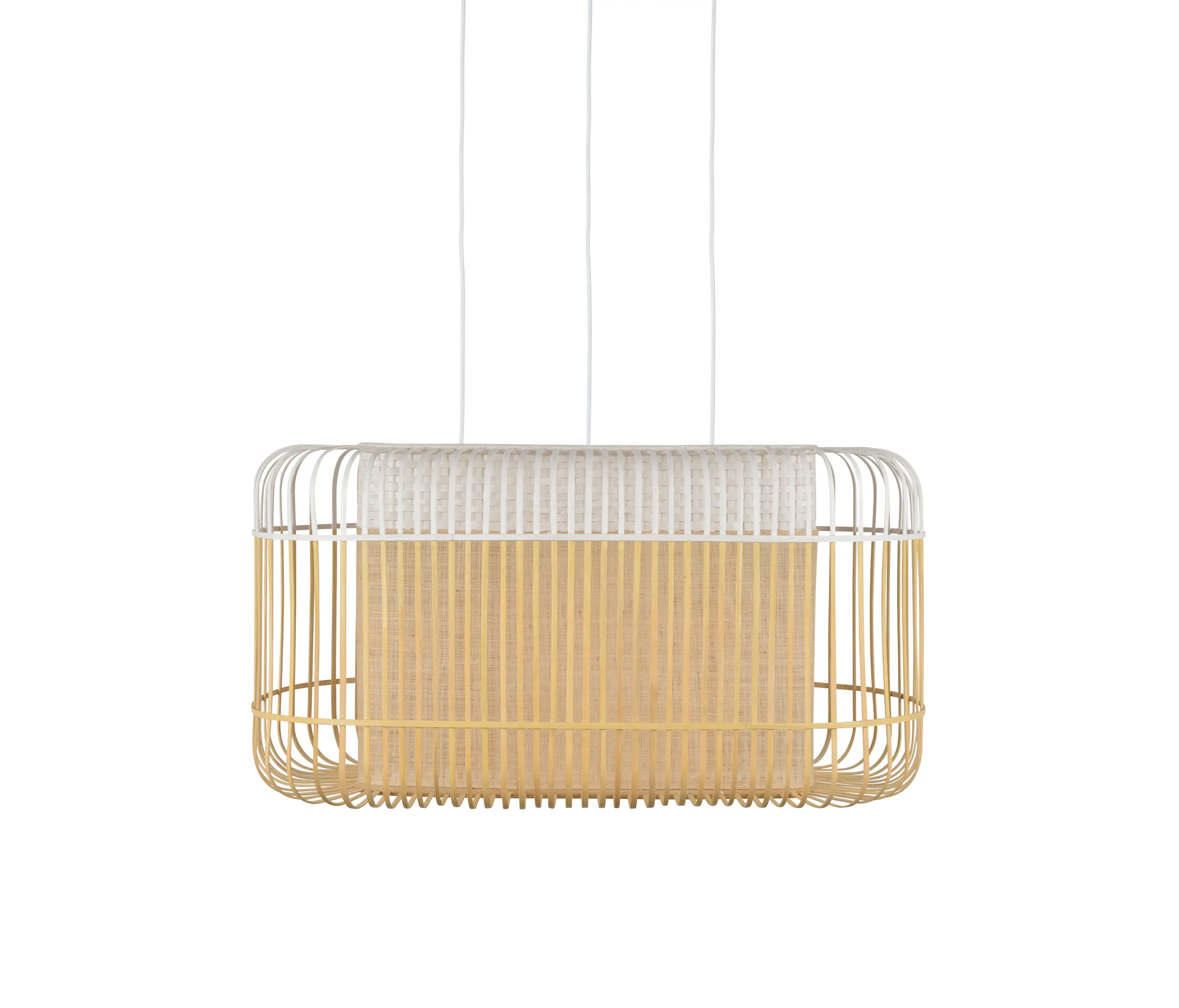 Forestier - Bamboo Oval | Pendant Lamp | Xl White