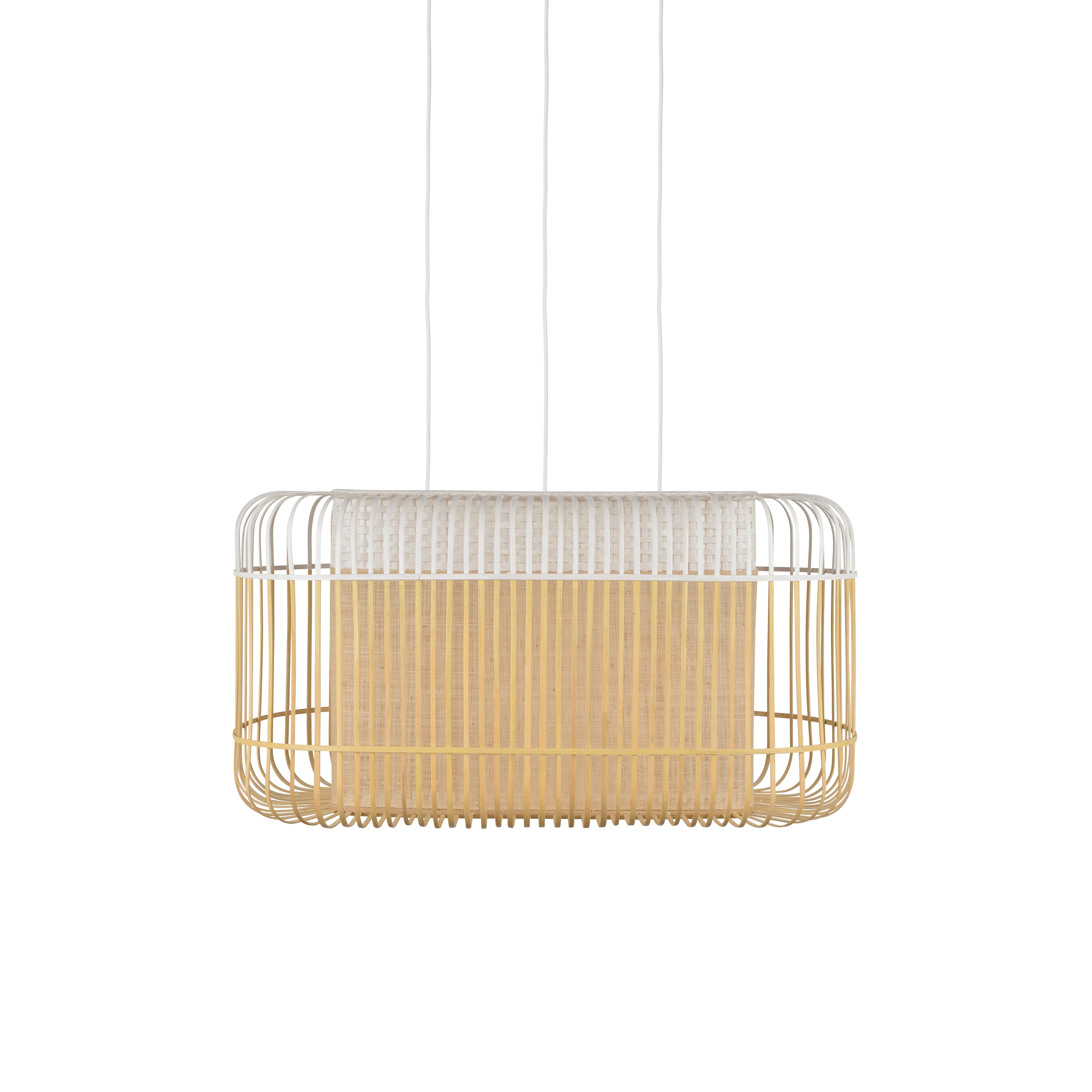 Mostrar el producto Bamboo Oval | Pendant Lamp | Xl White del fabricante Forestier