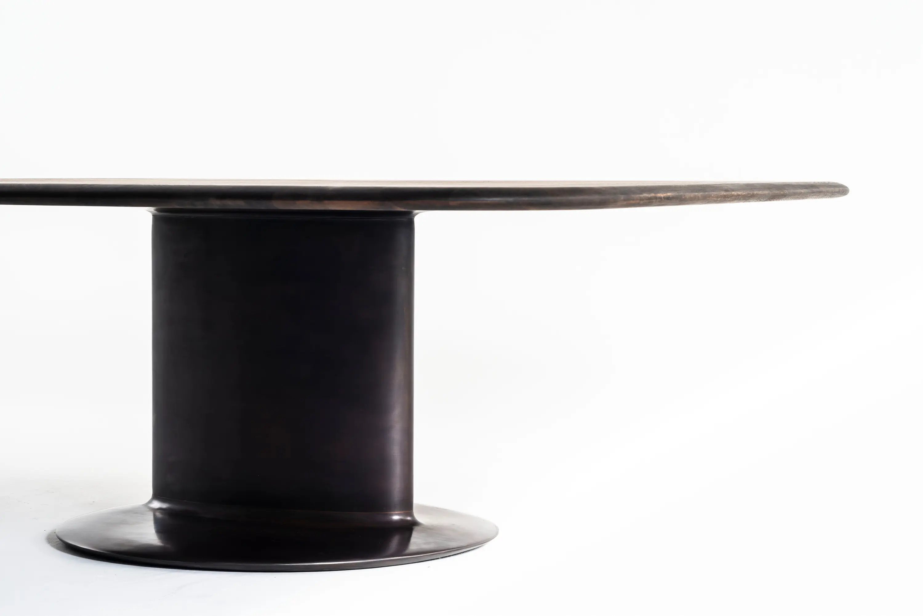 Time & Style - Elliptical cylinder casting bronze table