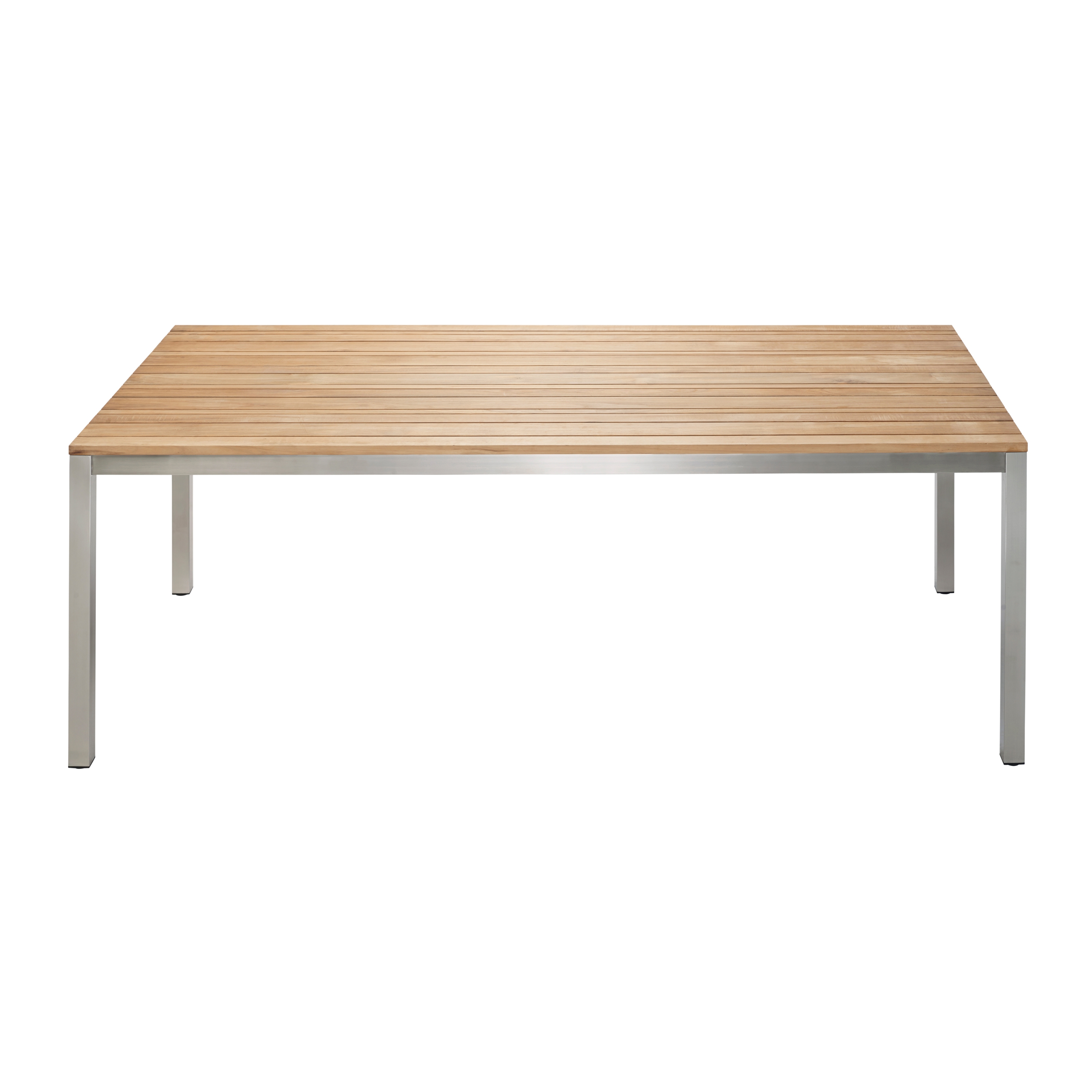 Vertoon produk Classic Stainless Steel Teak Dining Table van vervaardiger solpuri