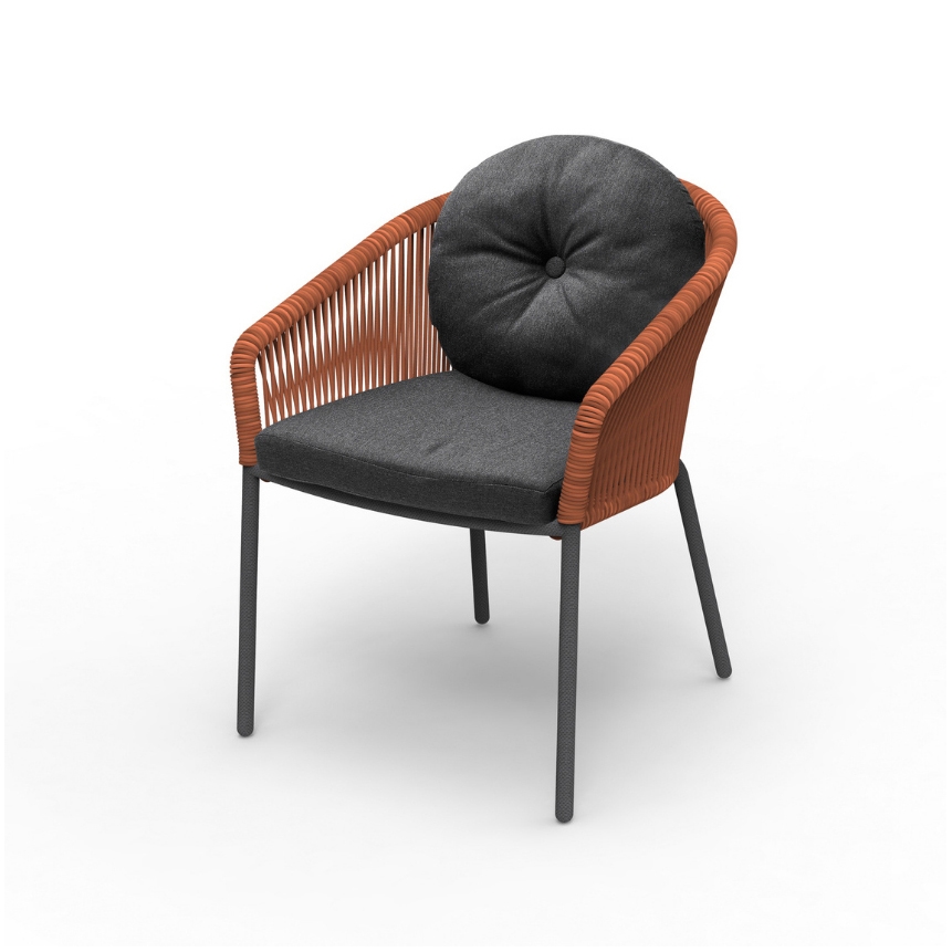 Loop Poltrona impilabile Terracotta