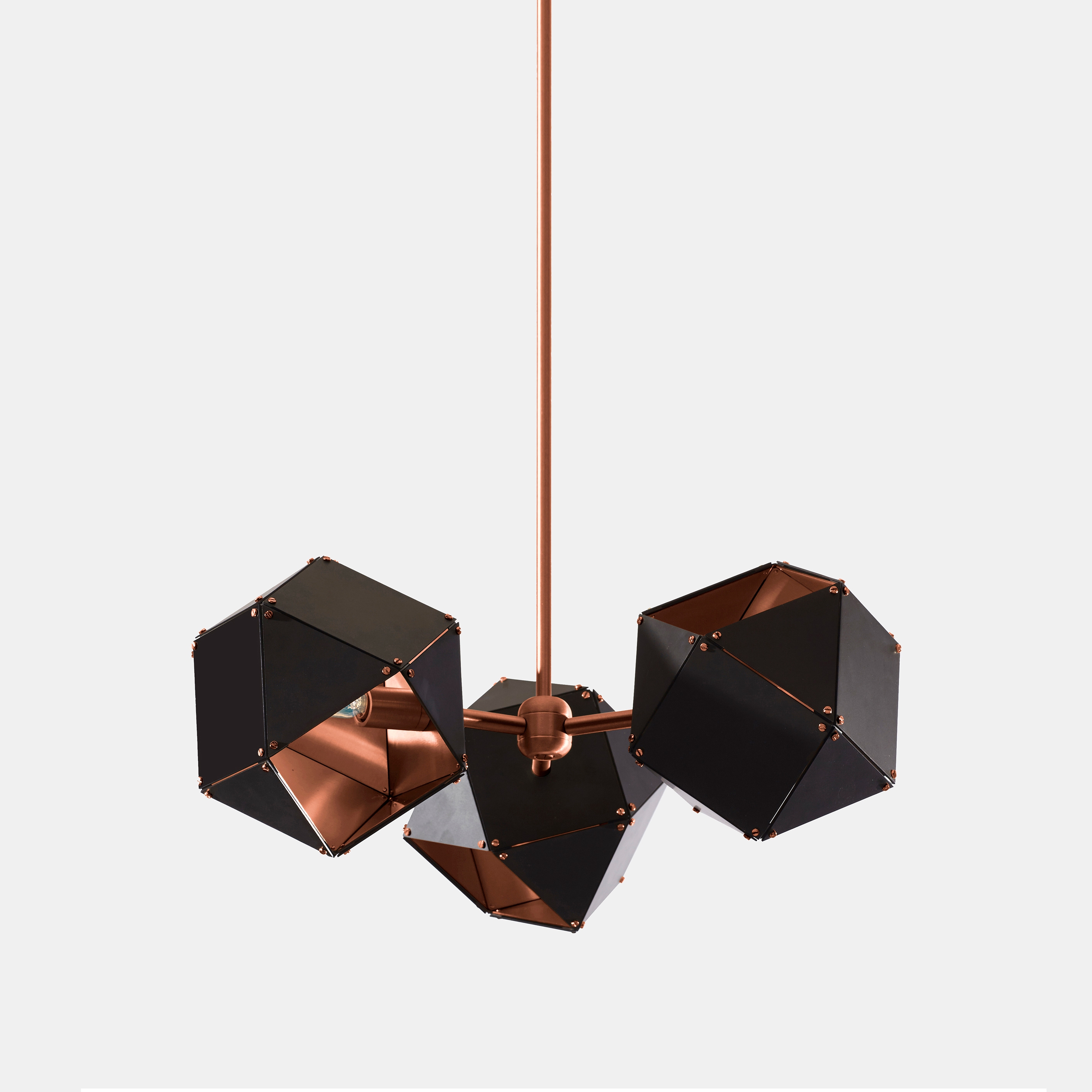Welles Steel 3-Spoke Pendant